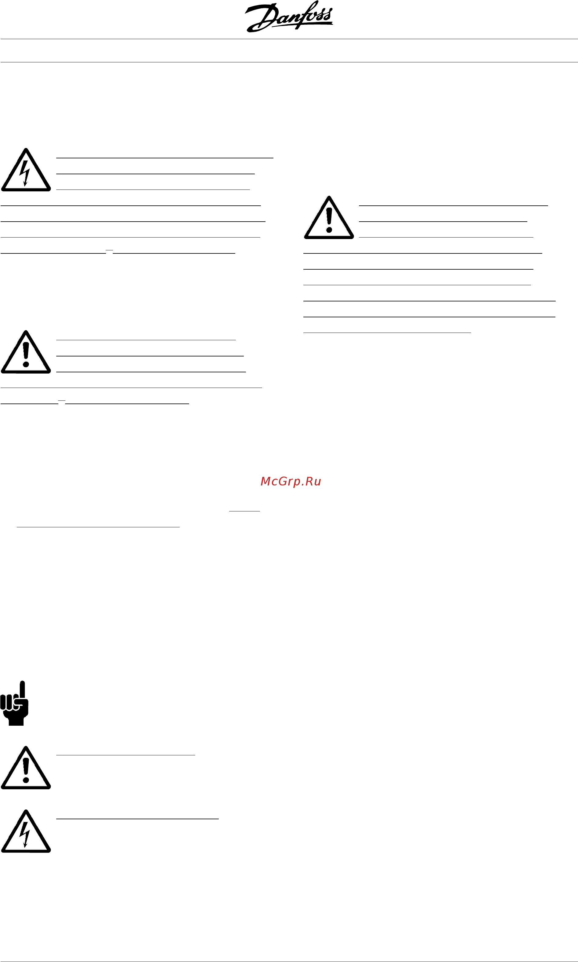 Danfoss MCD 202-015-T6-xxx [2/24] N warnings