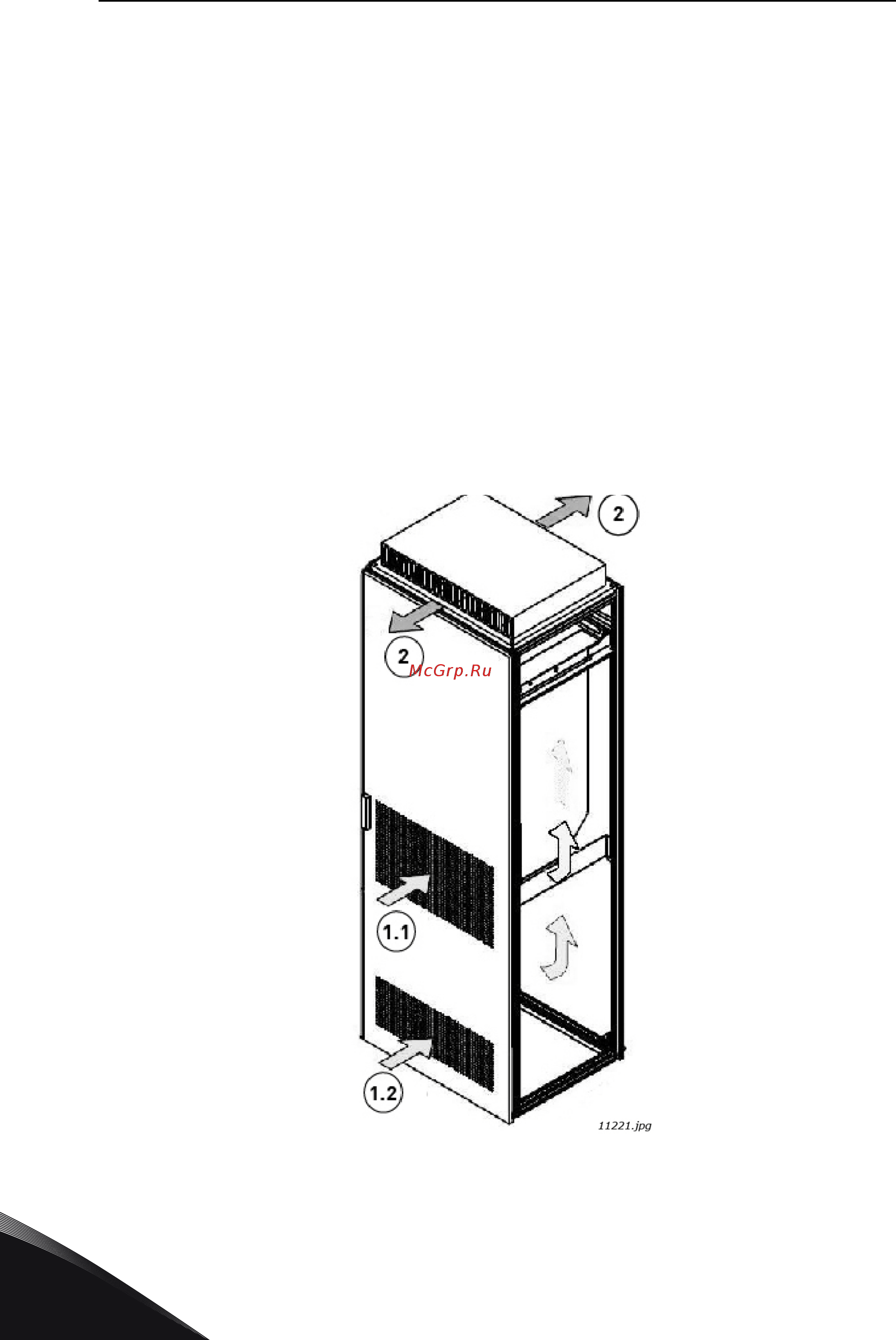 Vacon NXP 0048 2A2H1SSS [70/127] Организация вентиляции внутри шкафа