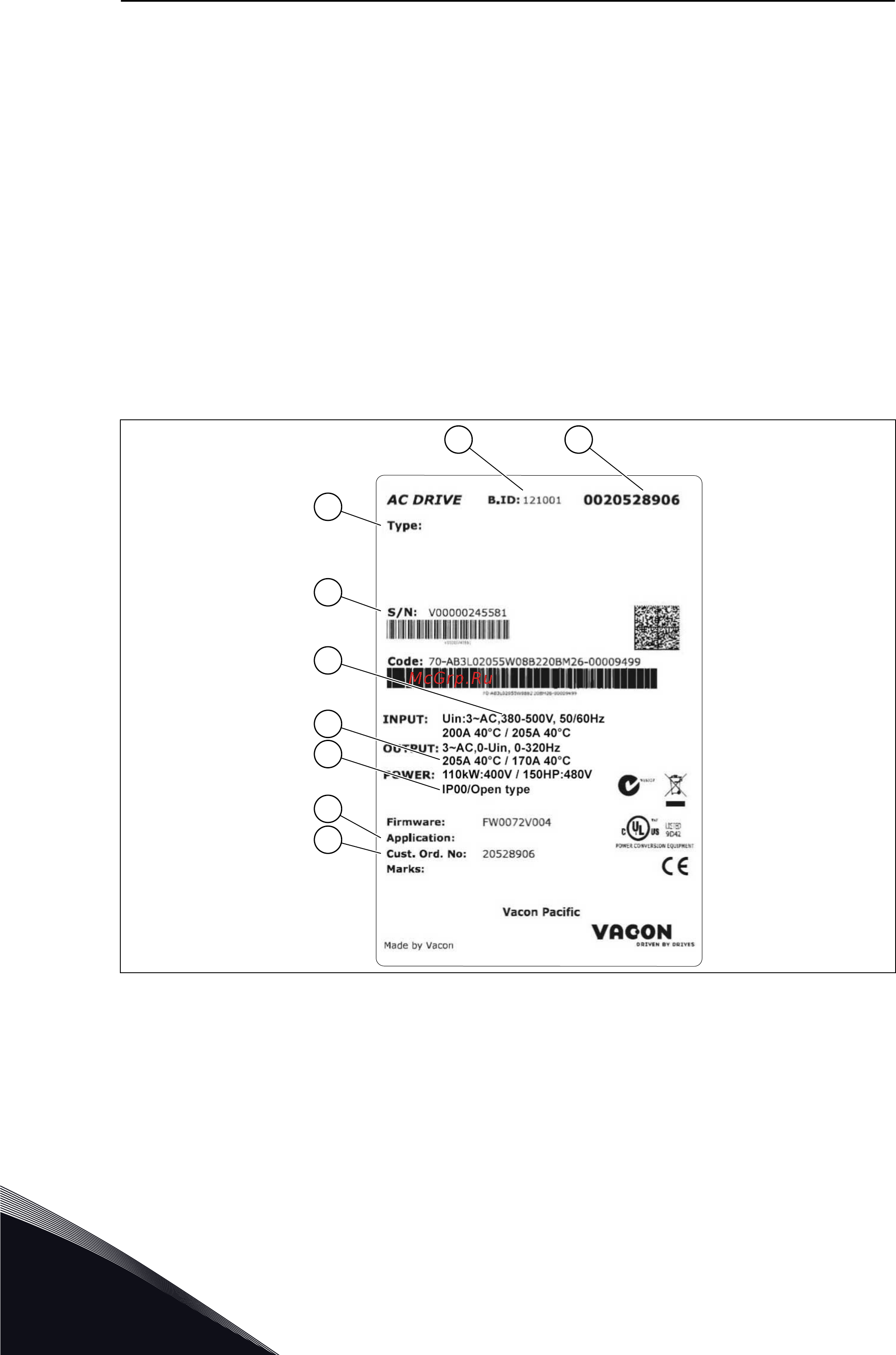 Vacon VACON0100-3L-0005-5-FLOW+IP54 [14/130] Получение товара
