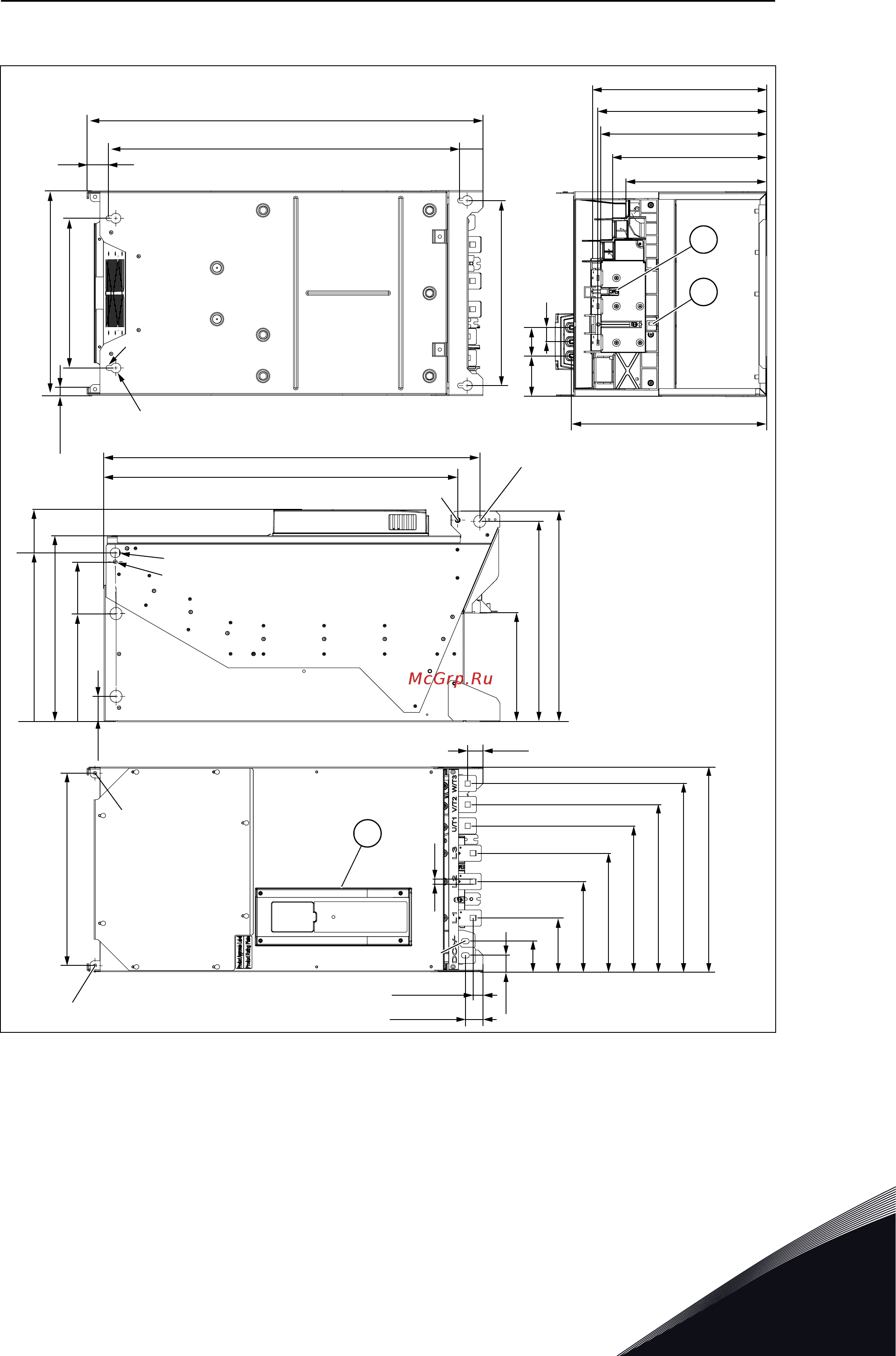 Vacon VACON0100-3L-0003-5 [23/130] Габариты mr10 и mr12 ip00