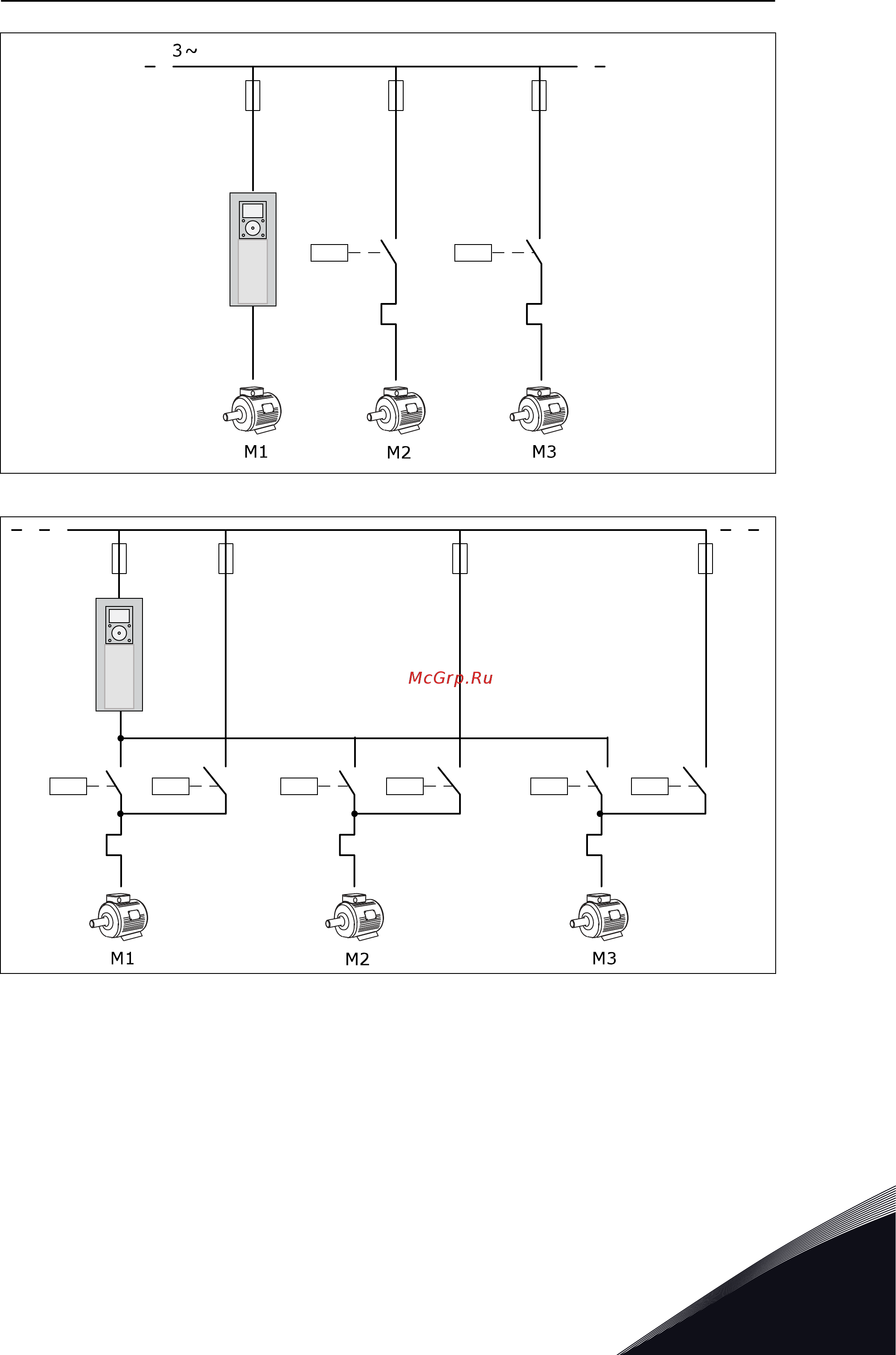 Vacon VACON0100-3L-0012-5-FLOW+IP54 [37/421] Рис 10 схема соединений при автозамене всех двигателей