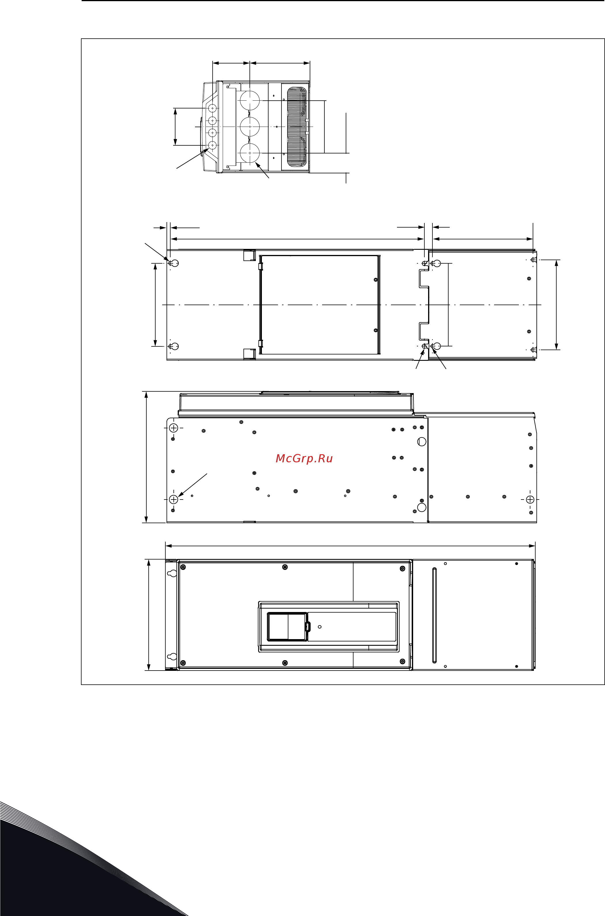 Vacon VACON0100-3L-0105-2 [28/136] Настенный монтаж привода mr8 ip21 и ip54