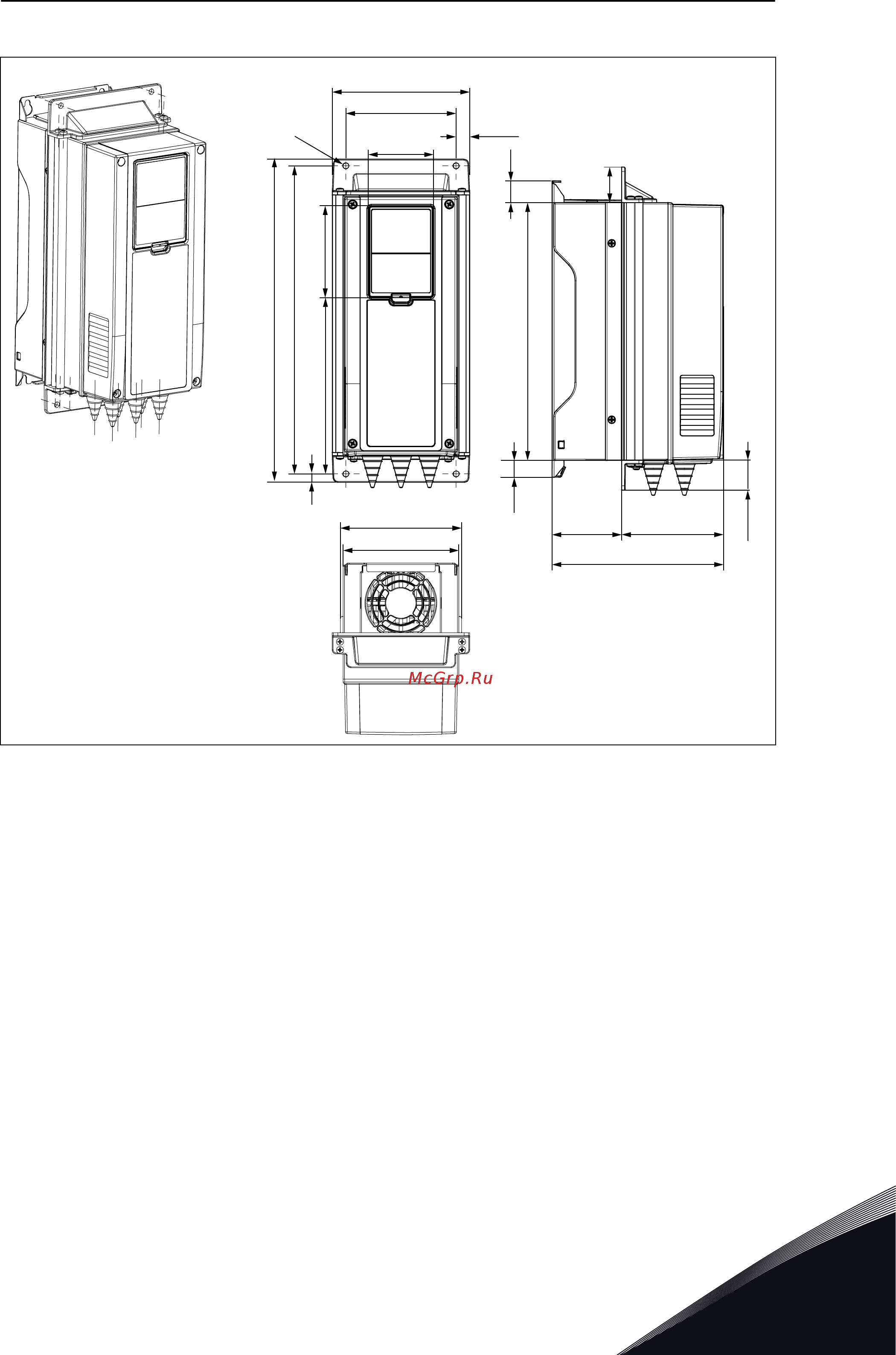 Vacon VACON0100-3L-0008-5 [35/136] Монтаж mr4 с использованием фланца