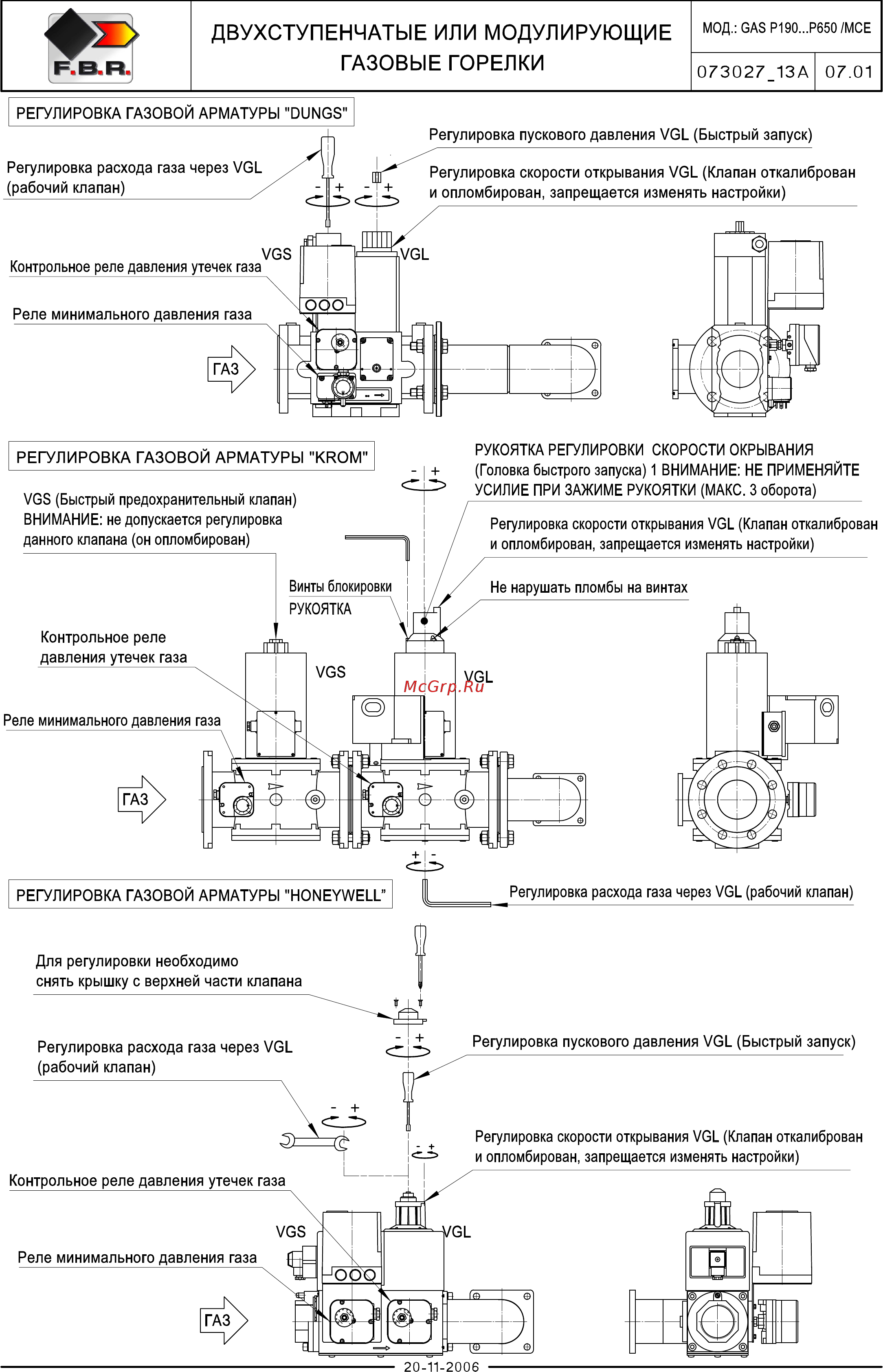 F.B.R. GAS P 550/M CE MEC + R. CE-CT D2