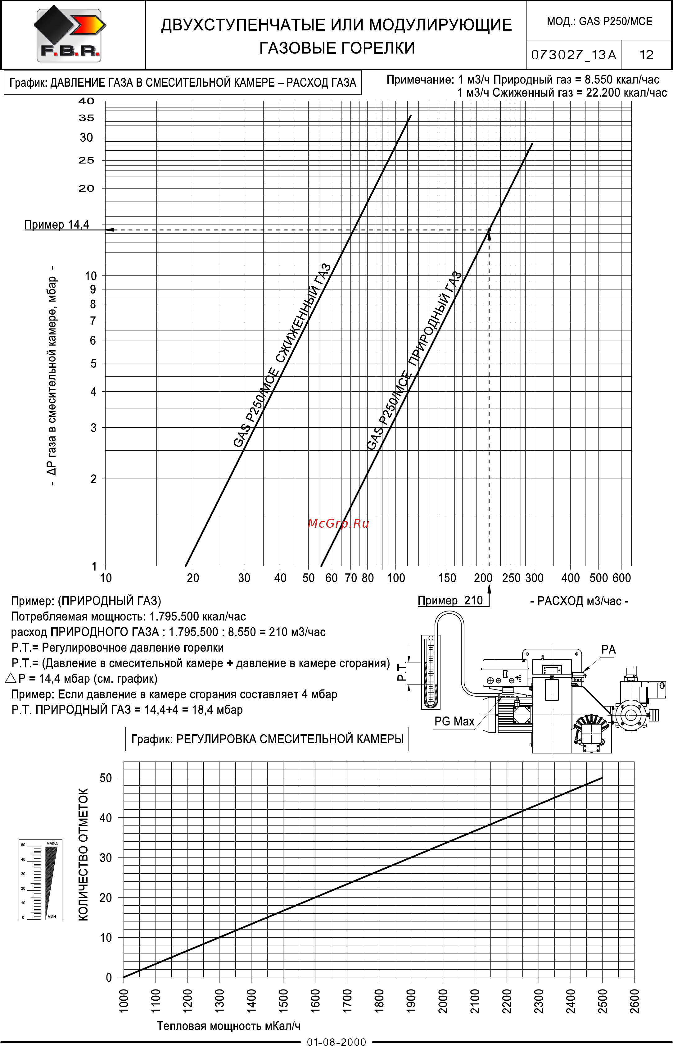 F.B.R. GAS P 550/M CE MEC + R. CE-CT D2