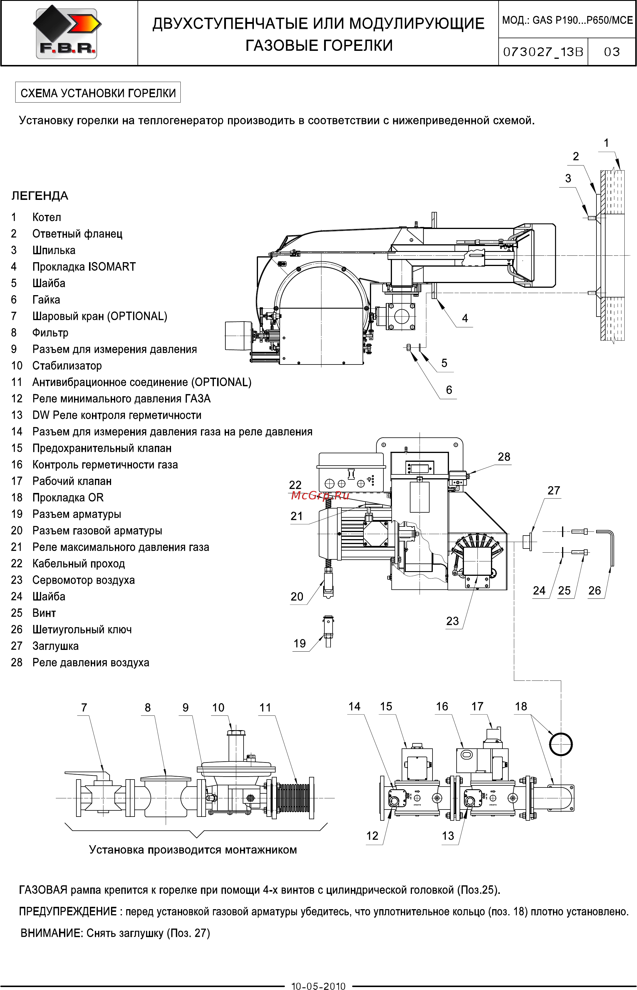 F.B.R. GAS P 550/M CE MEC + R. CE-CT D2
