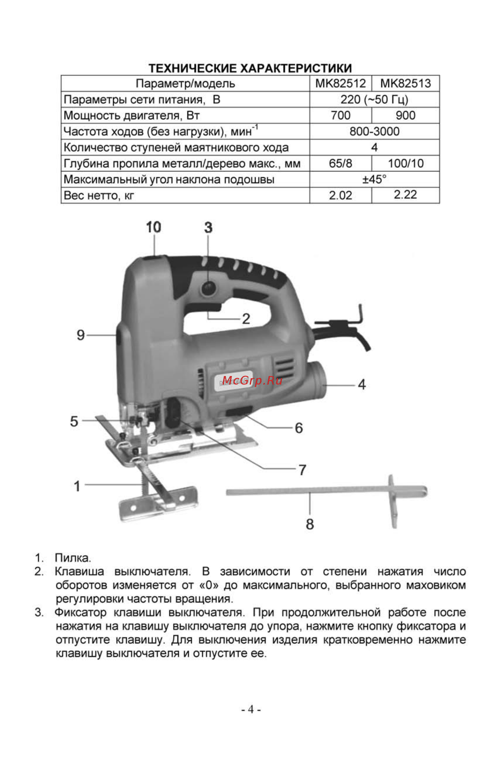 MEKKAN MK 82512 Инструкция по эксплуатации онлайн [4/12] 819552