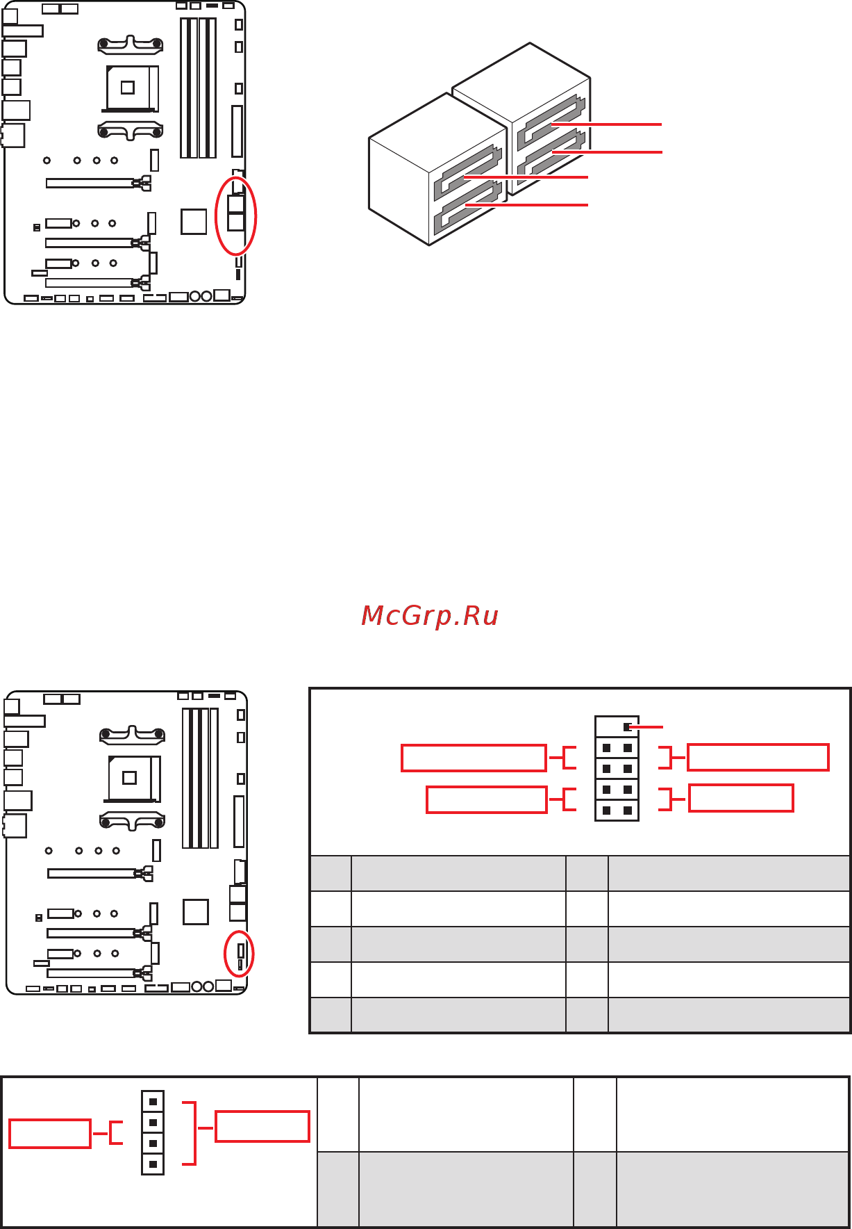 MSI MEG X570 UNIFY [133/210] Sata1 4 connecteurs sata 6gb s