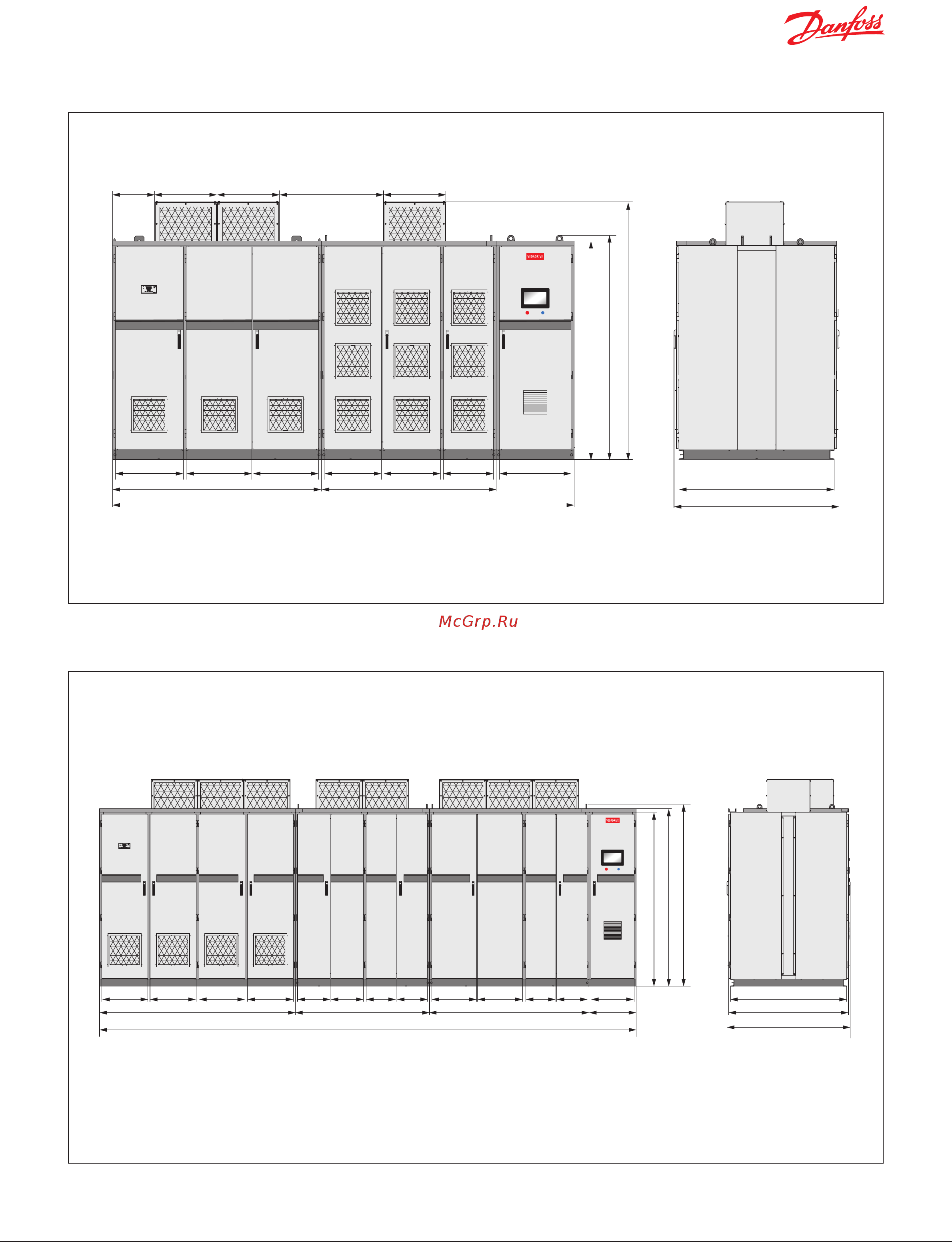 Danfoss VD-P3500U1F5 [13/44] Корпуса горизонтальной компоновки двухстороннего обслуживания на напряжение 10 кв