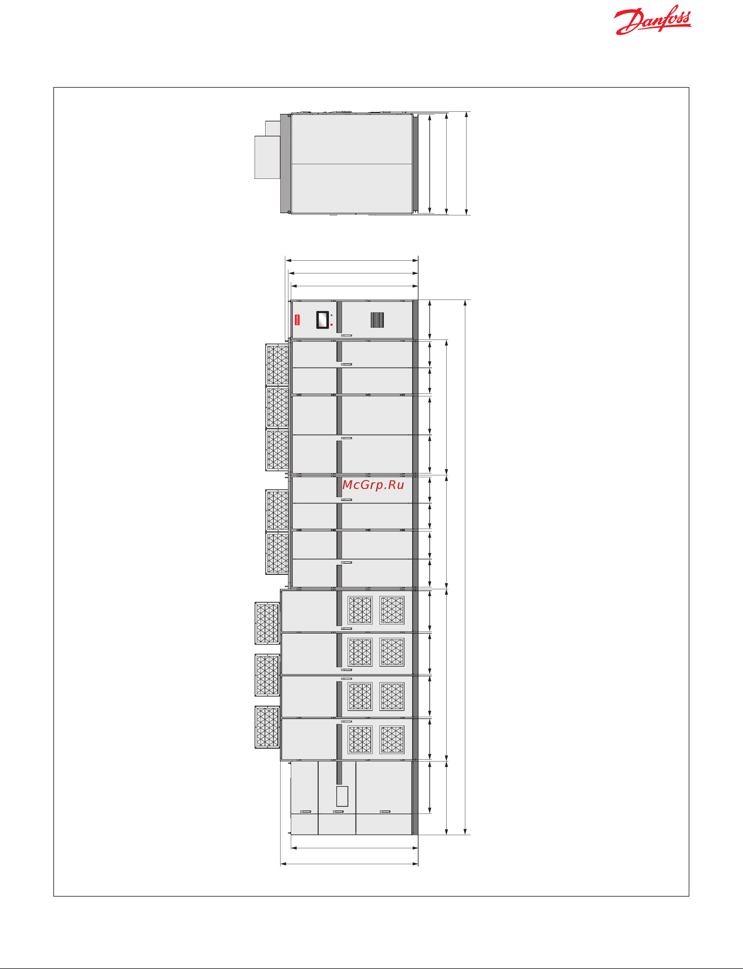 Danfoss VD-P1600U4F5 [14/44] Корпуса горизонтальной компоновки двухстороннего обслуживания на напряжение 10 кв