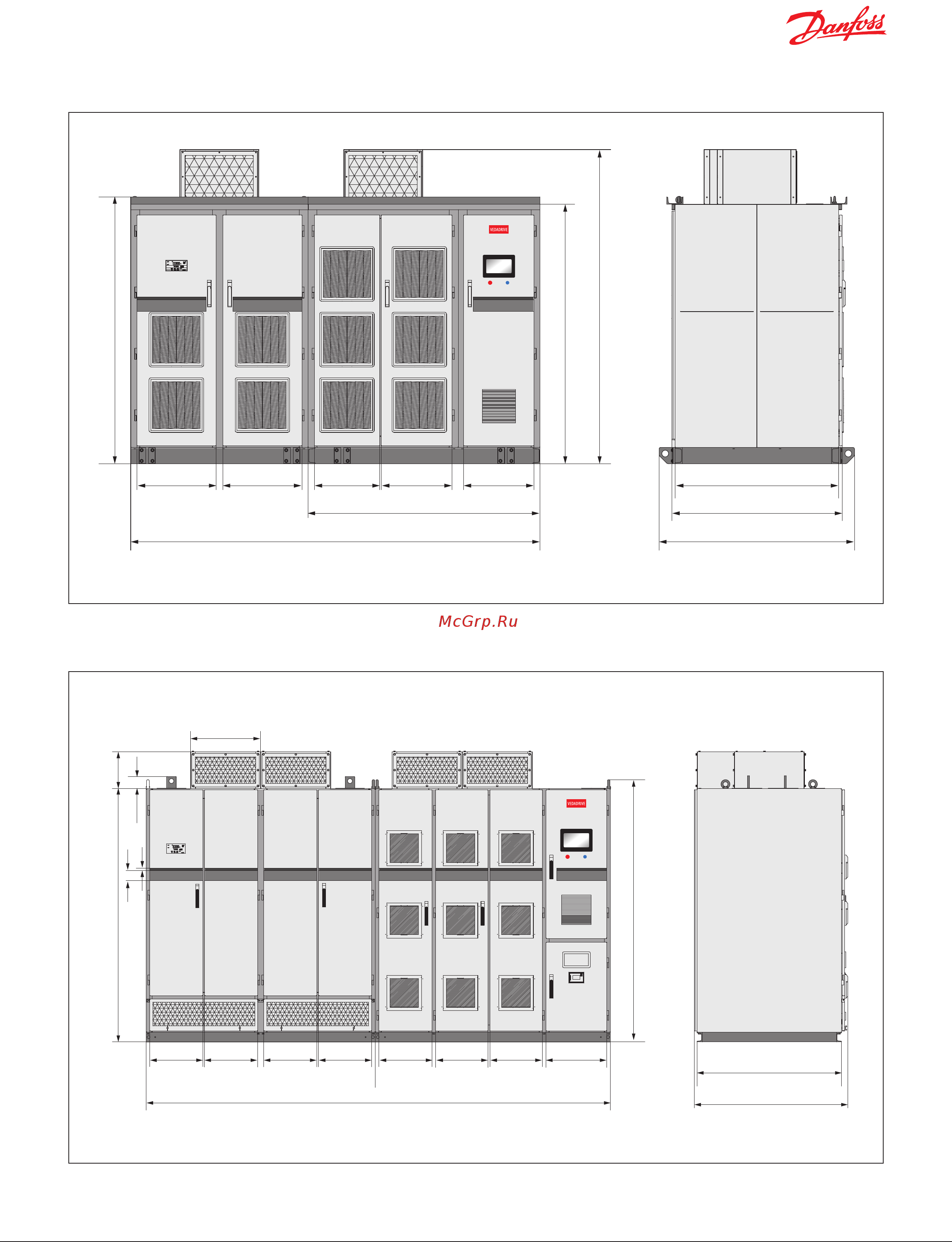 Danfoss VD-P3500U1F5 [20/44] Корпуса горизонтальной компоновки одностороннего обслуживания на напряжение 6 и 10 кв
