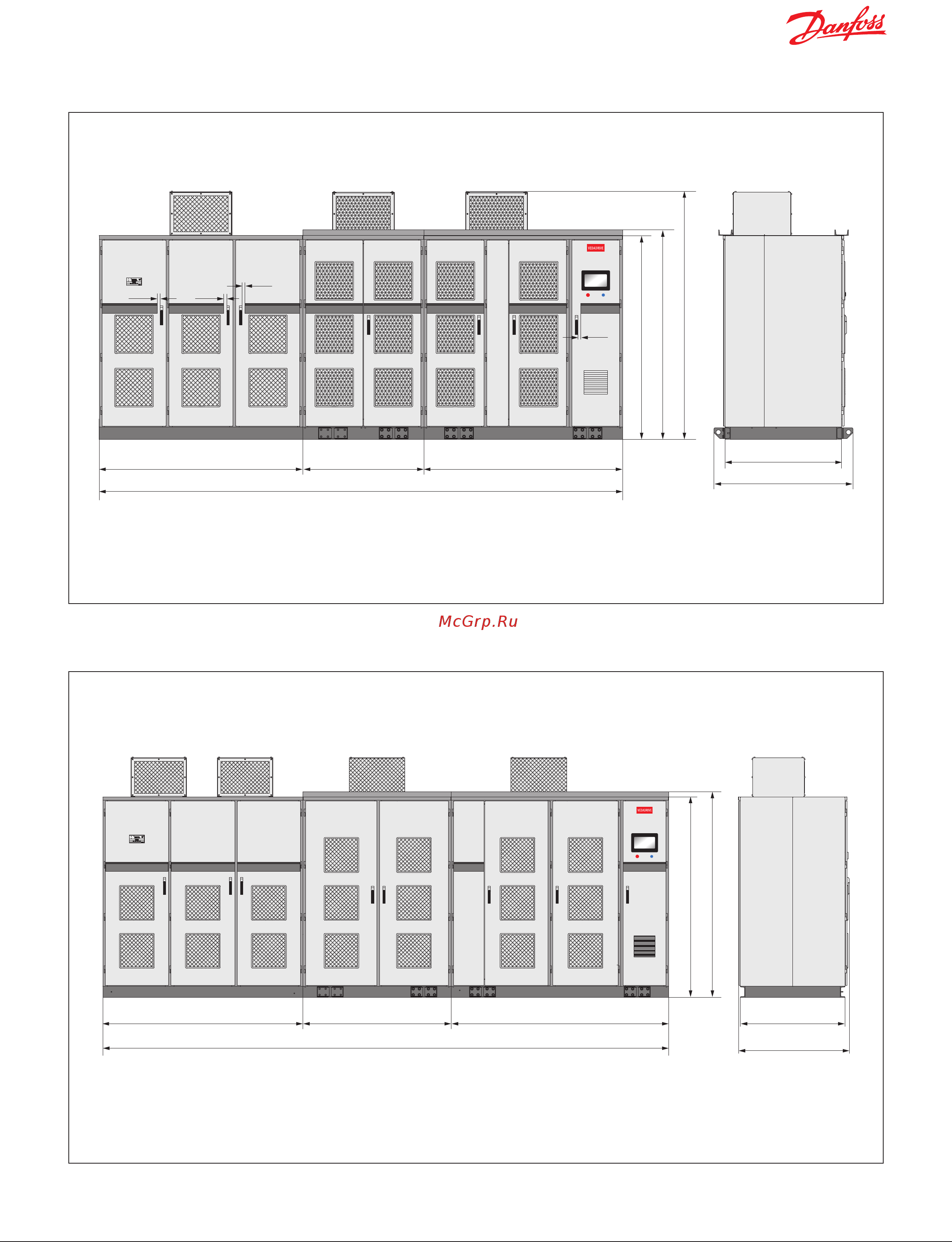 Danfoss VD-P5500U4F5 [22/44] Корпуса горизонтальной компоновки одностороннего обслуживания на напряжение 6 и 10 кв