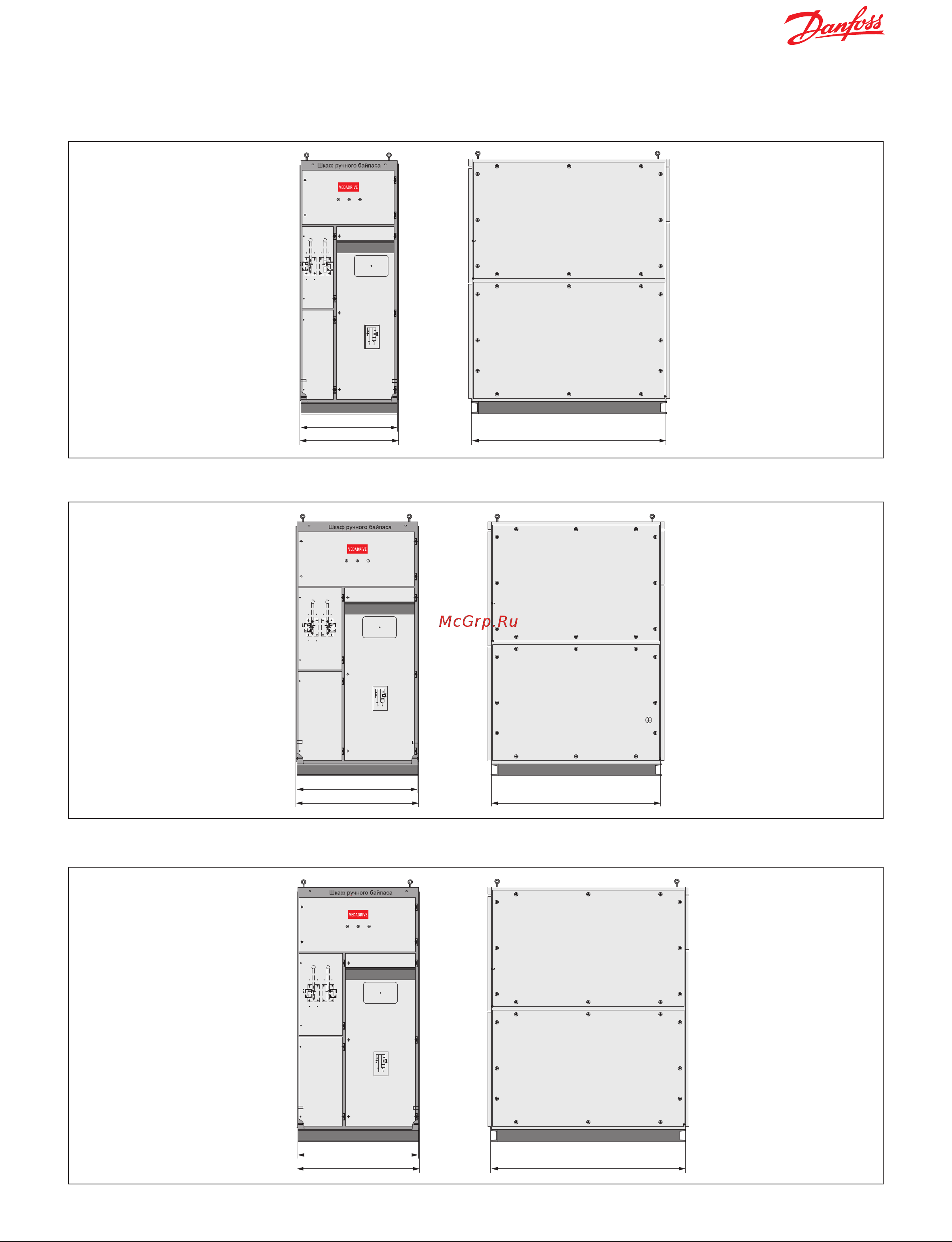 Danfoss VD-P10M0U4F5 [33/44] Шкафы ручного и автоматического байпаса для преобразователей частоты vedadrive