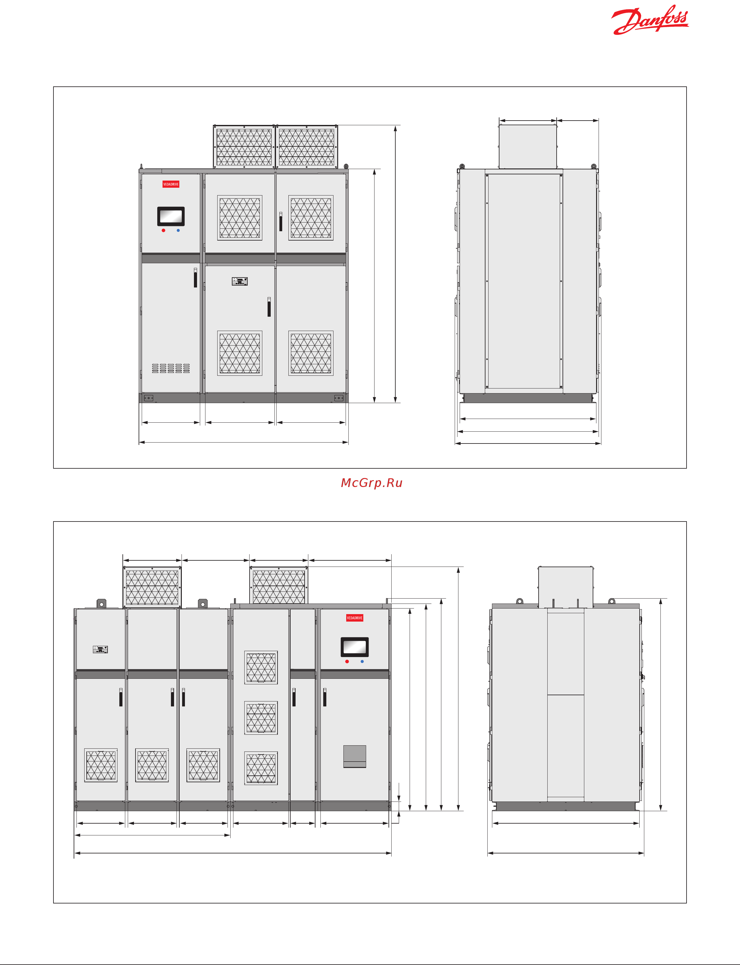 Danfoss VD-P10M0U4F5 [6/44] Корпуса горизонтальной компоновки двухстороннего обслуживания на напряжение 6 кв