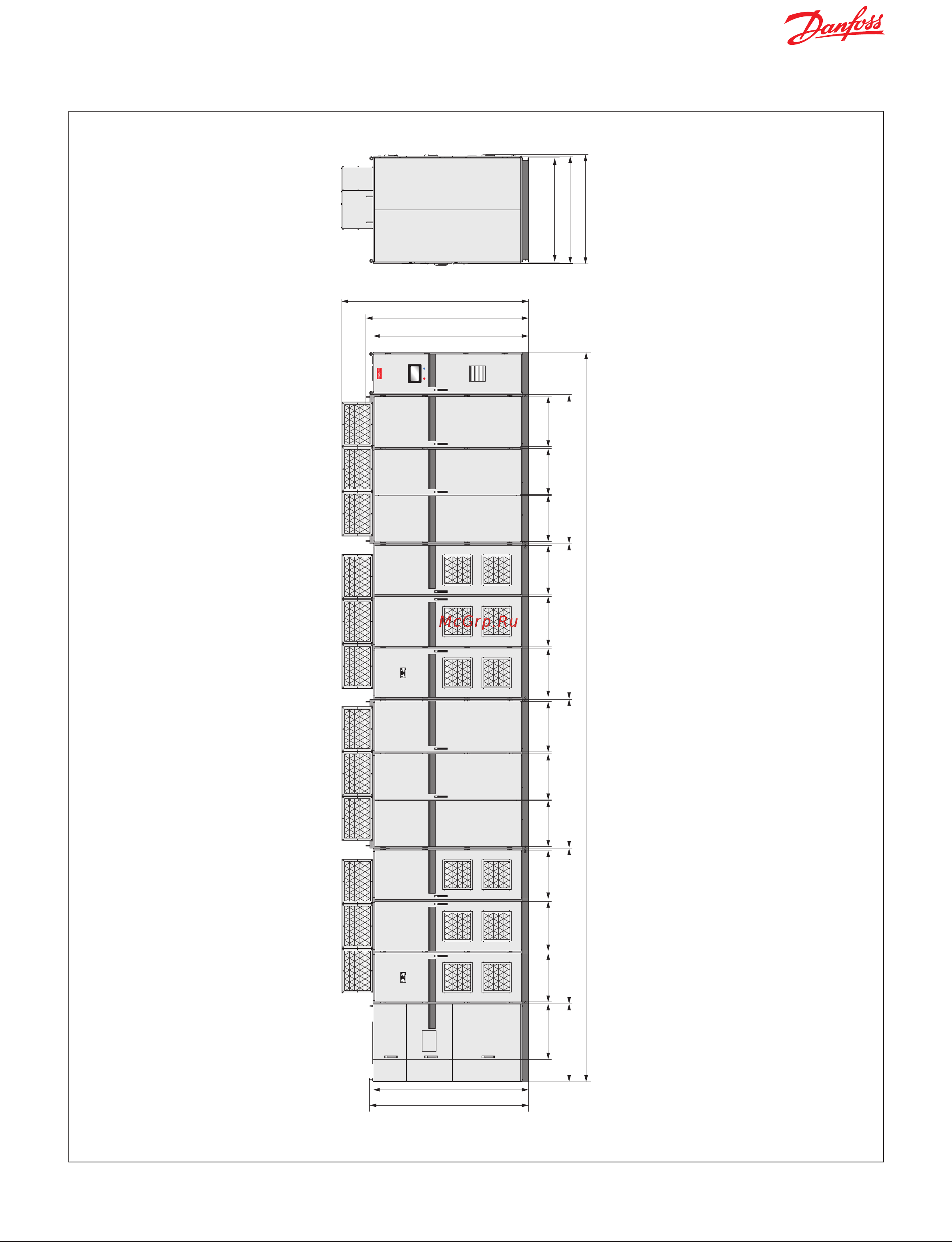 Danfoss VD-P1800U3F5 [9/44] Корпуса горизонтальной компоновки двухстороннего обслуживания на напряжение 6 кв