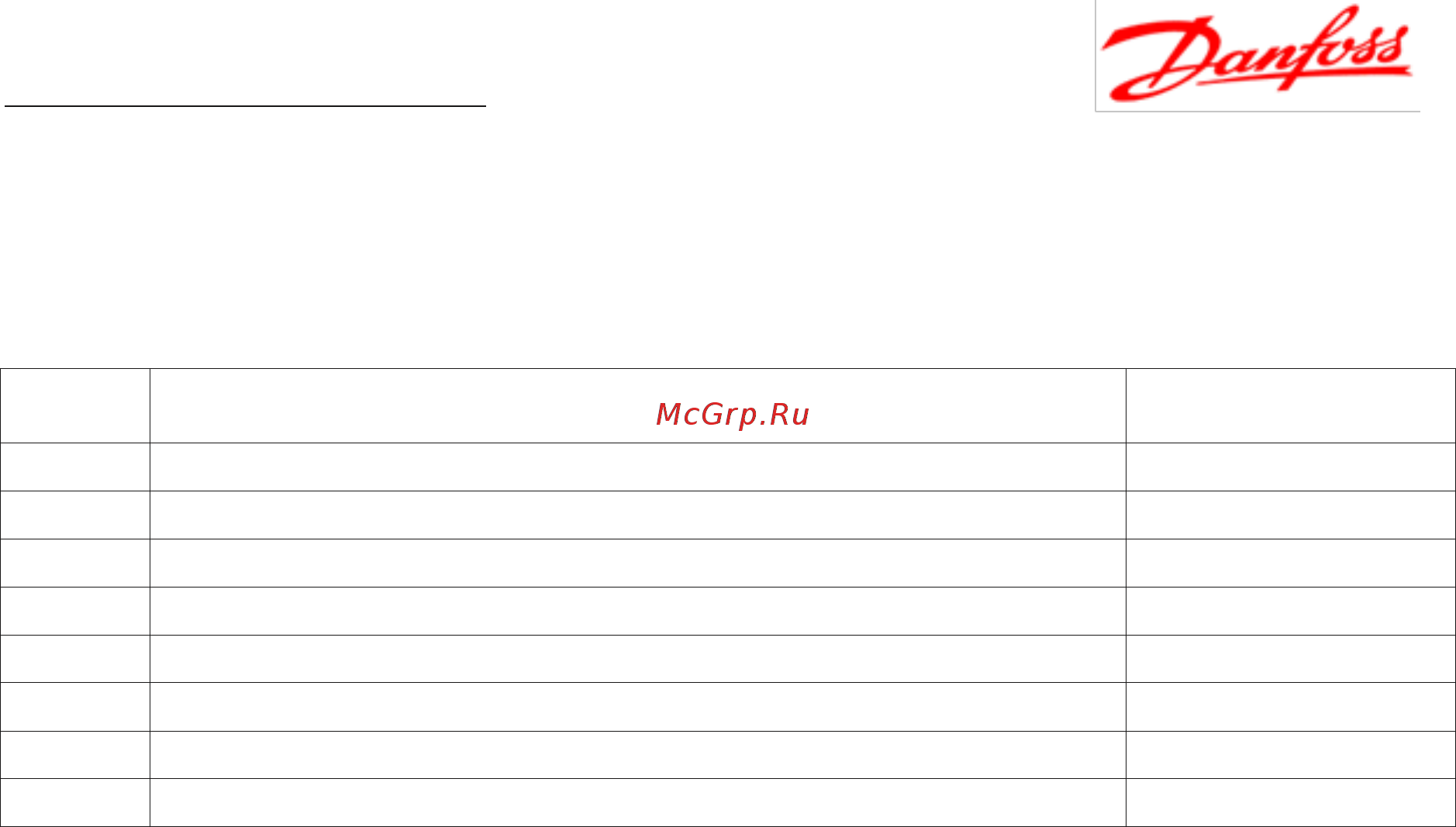 Danfoss VD-P1000U1F5 Руководство по эксплуатации онлайн [100/117] 459266