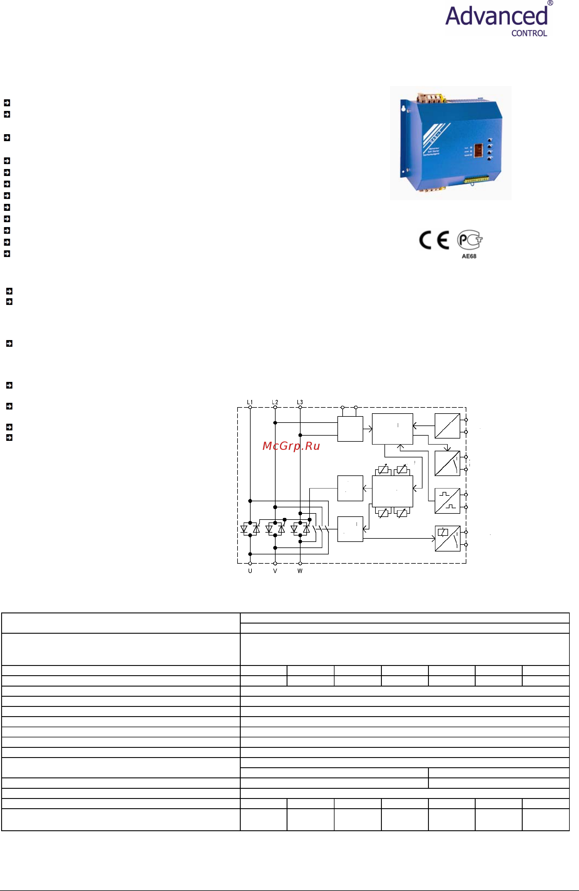 Advanced Control AC-VS i III 525-170C2 [18/37] Устройства плавного пуска ac das t 7 5 55