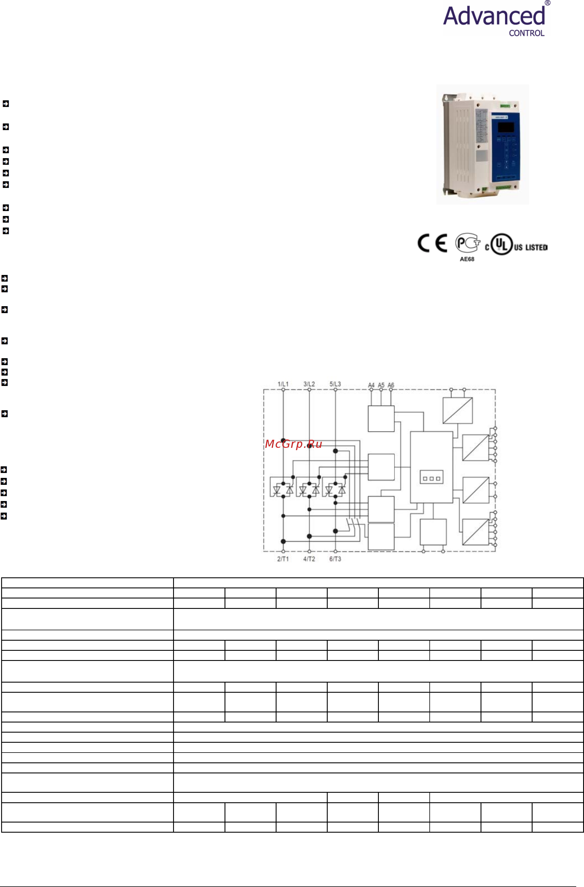 Advanced Control AC-VS i III 525-170C1 [20/37] Устройства плавного пуска ac versistart i iii 23 220