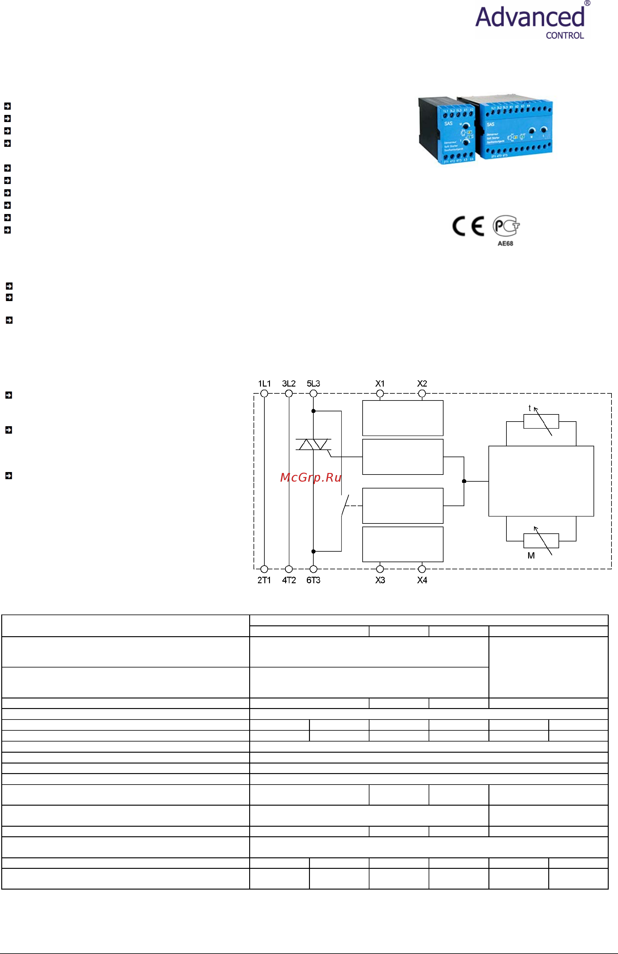 Advanced Control AC-VS i III 525-170C1 [4/37] Устройства плавного пуска ac sas 3 11 ac sas 11pust ac sas 22pust