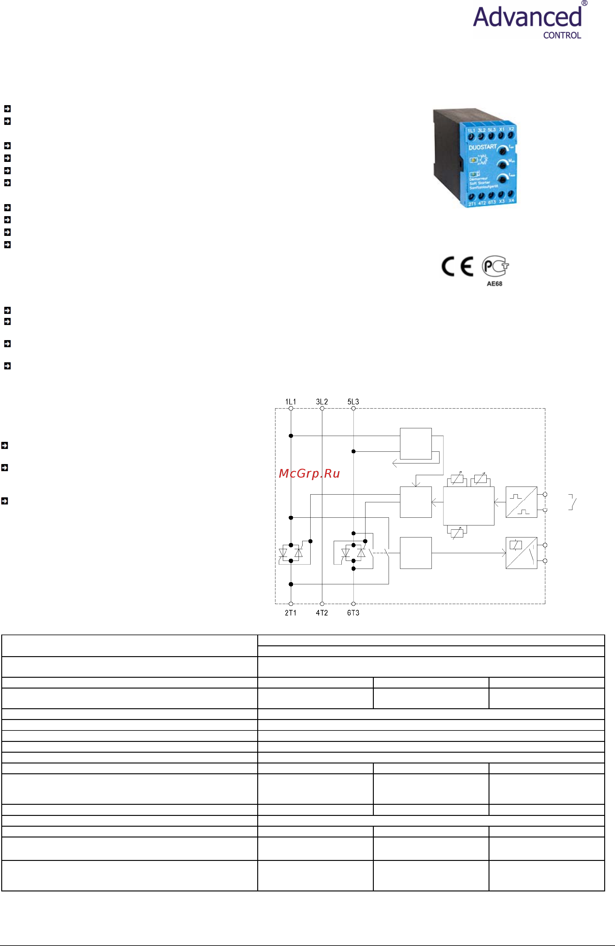 Advanced Control AC-VS i III 525-170C1 [6/37] Устройства плавного пуска ac duostart 1 5 5 5