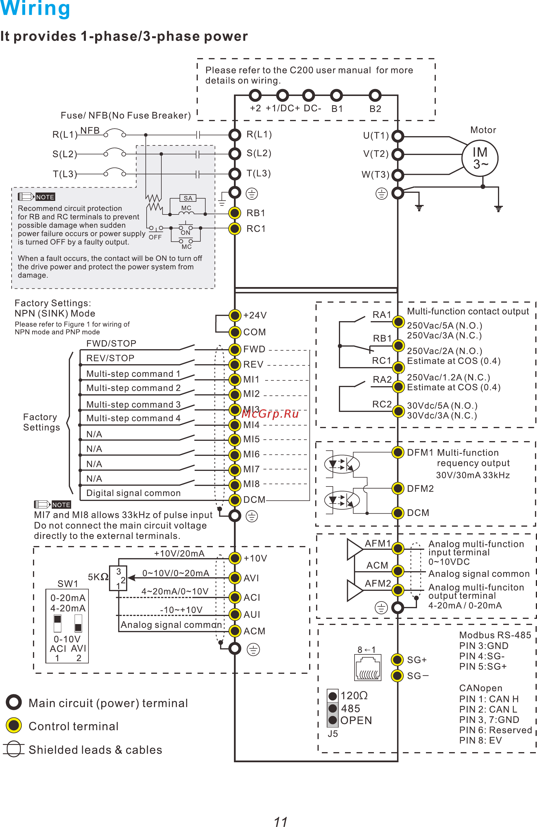 Delta Electronics VFD040CB43A-20 [12/20] Wiring