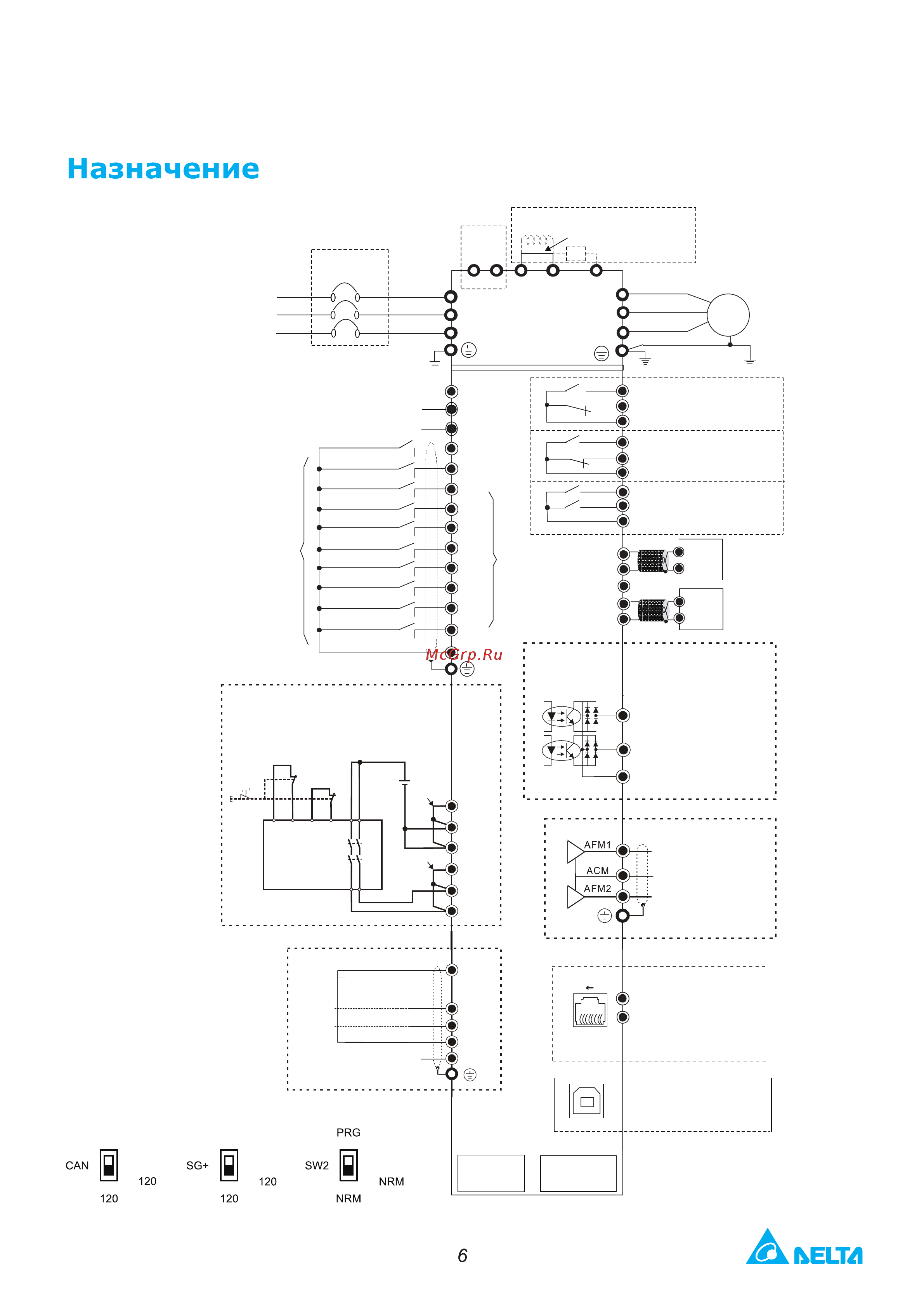 Delta Electronics VFD037ED21S [7/16] Заводская установка