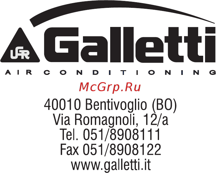 Galletti FLAT 10 Инструкция по эксплуатации онлайн [20/20] 461269