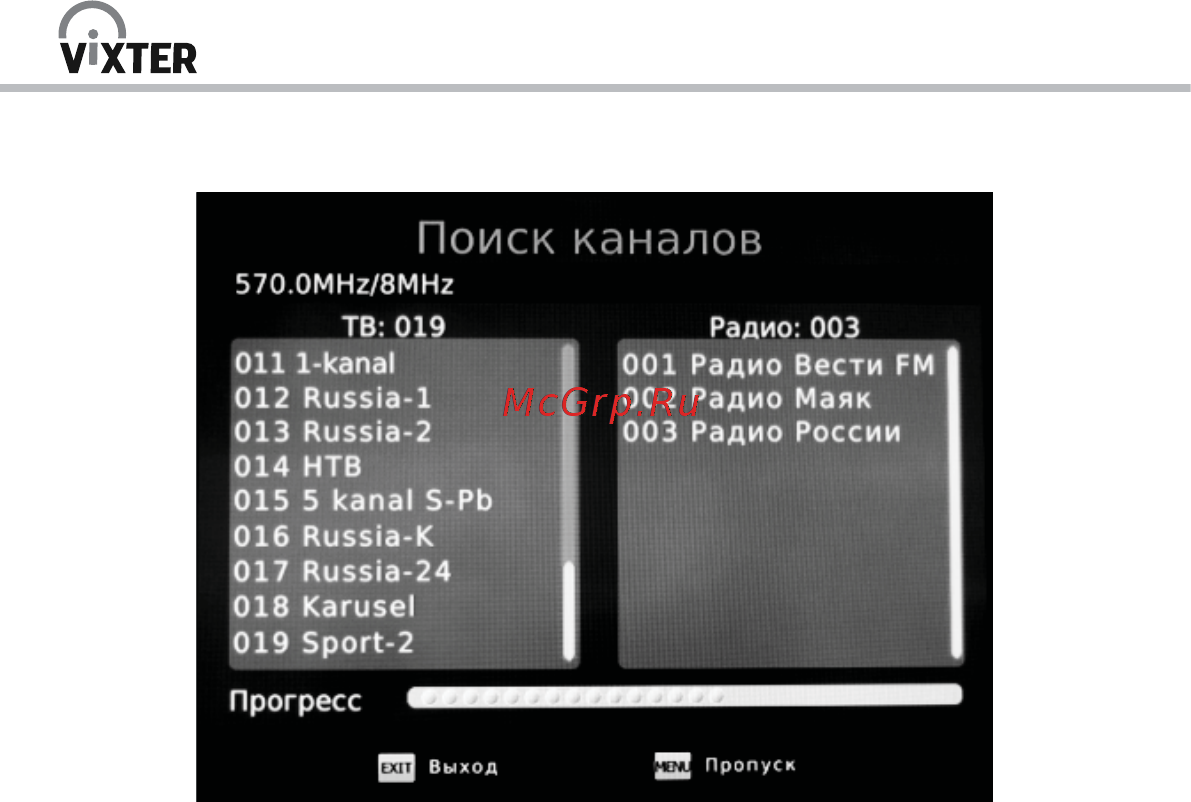 Vixter DT-4010 [11/24] Ручной поиск