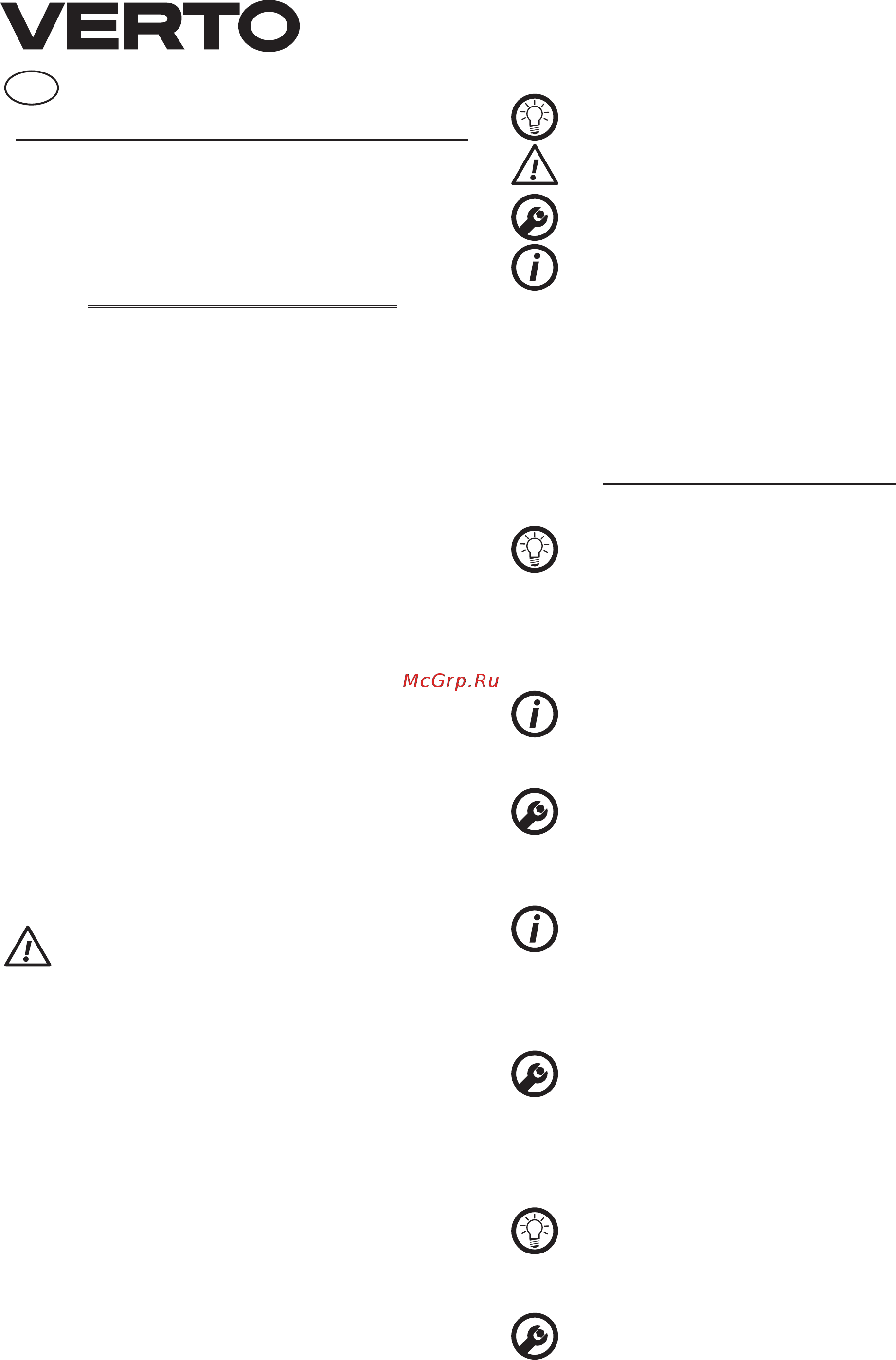 Verto 52G607 [10/56] Detailed safety regulations