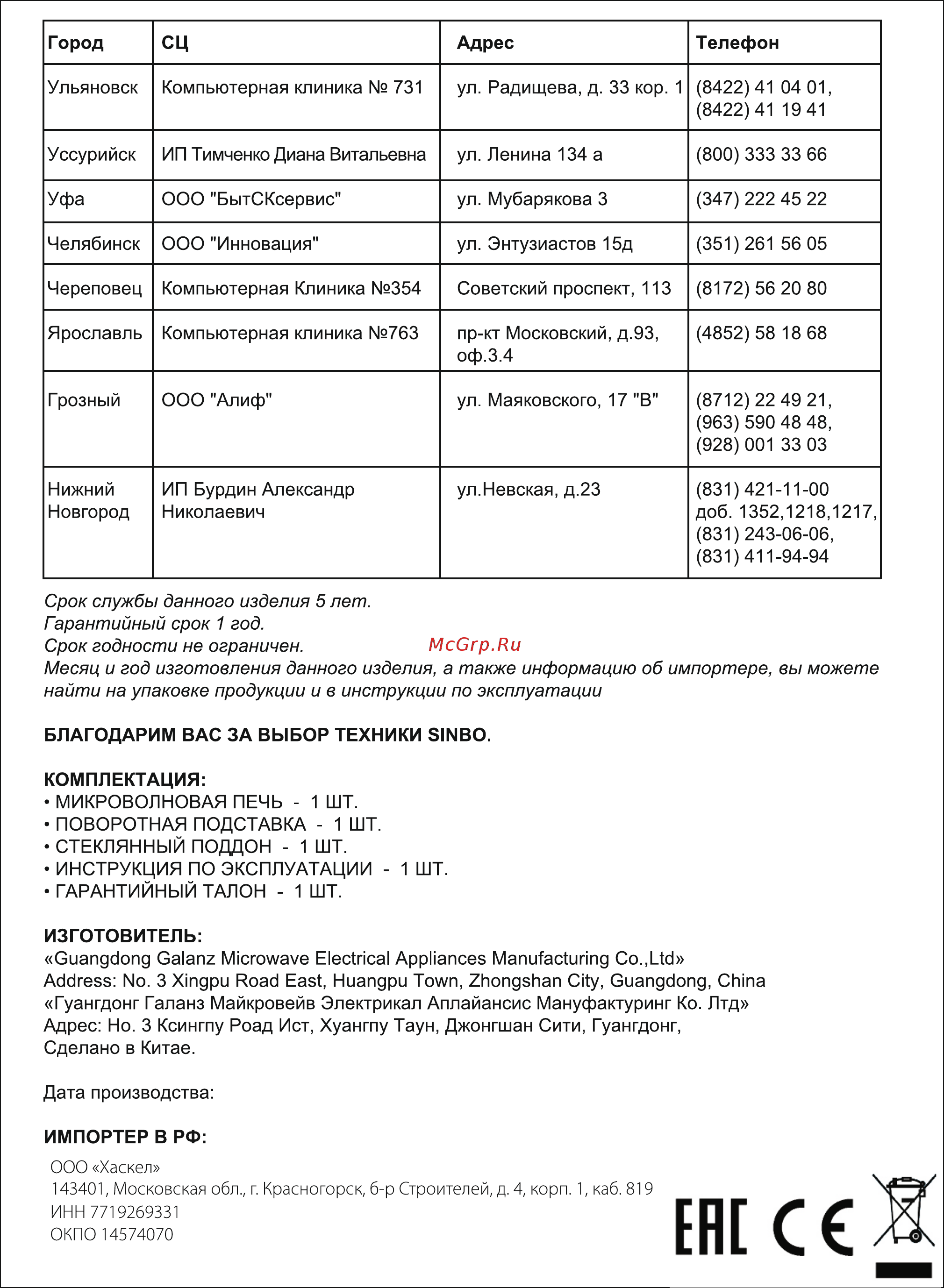 Sinbo SMO 3659 [24/24] Страница 24