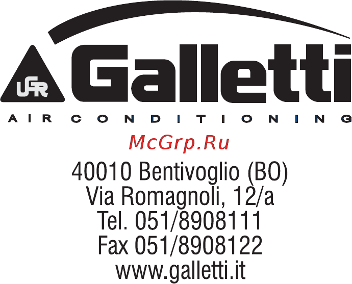 Galletti CSW 186 Инструкция по эксплуатации онлайн [20/20] 462747