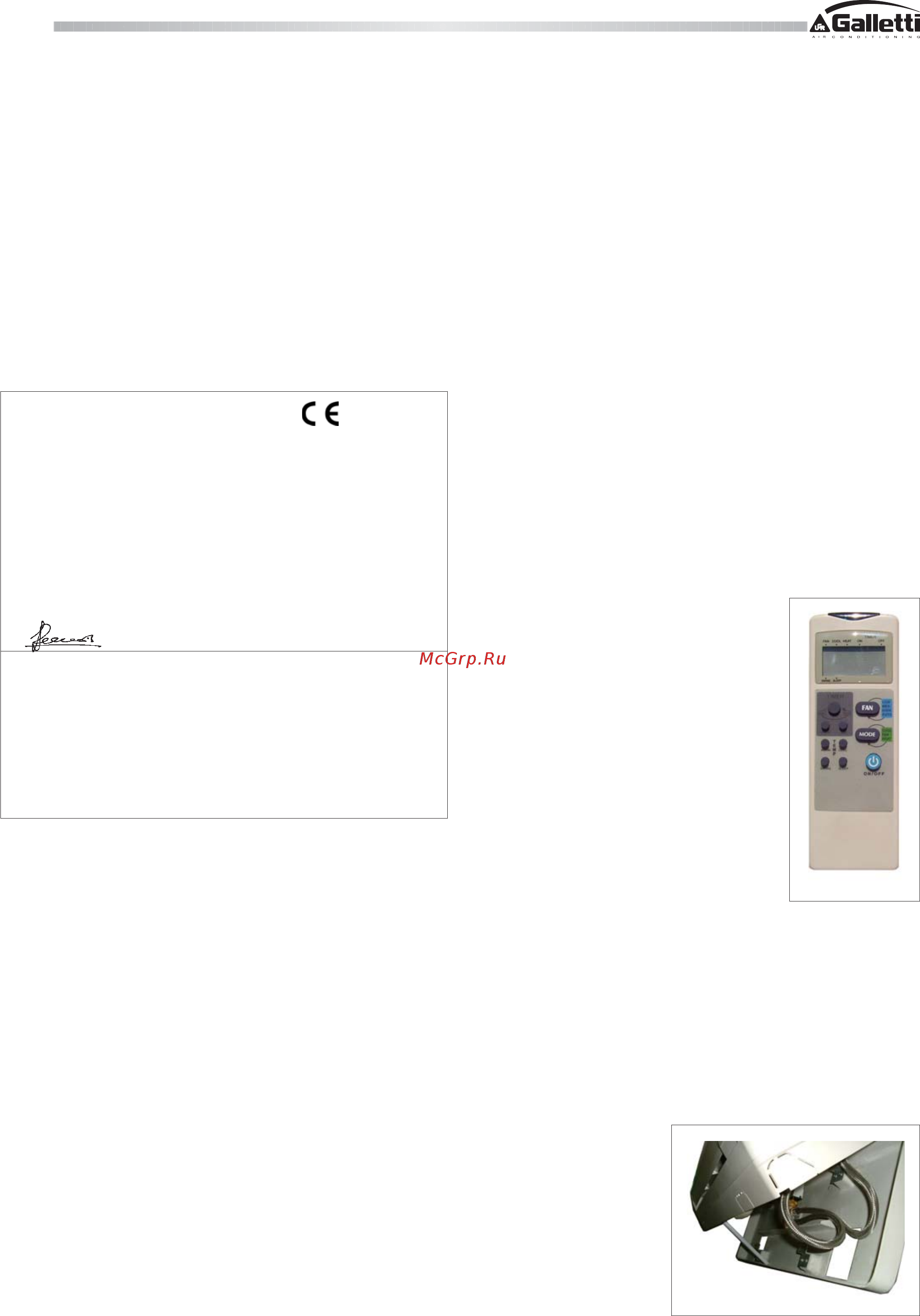 Galletti WH10 [2/8] Constructive features