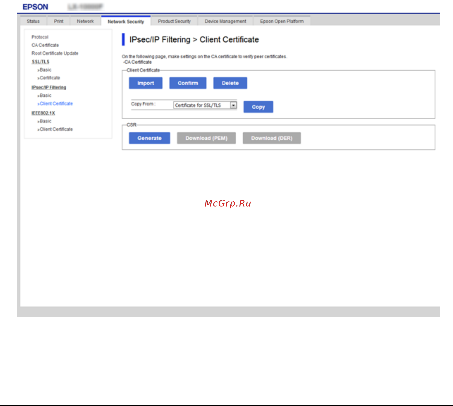 Epson WorkForce Pro WF-M5299DWSV [130/141] Подключение принтера к сети ieee802 x