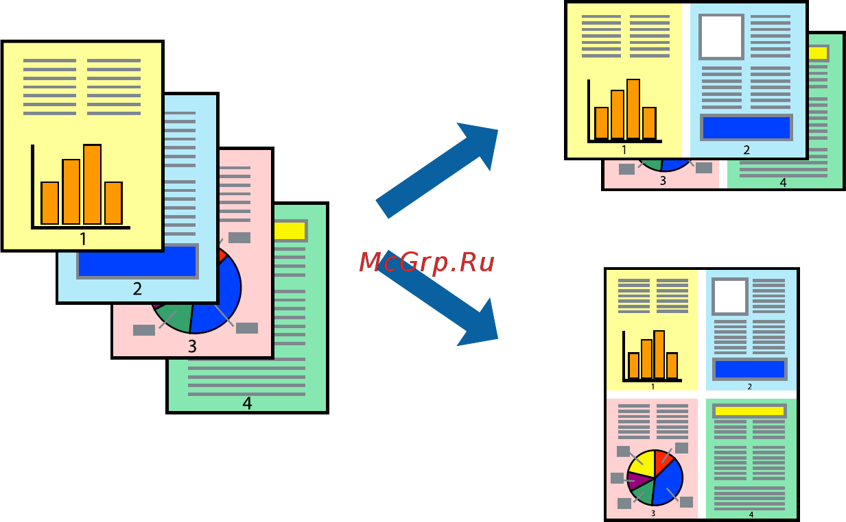 Epson L4167 [58/181] Печать нескольких страниц на одном листе