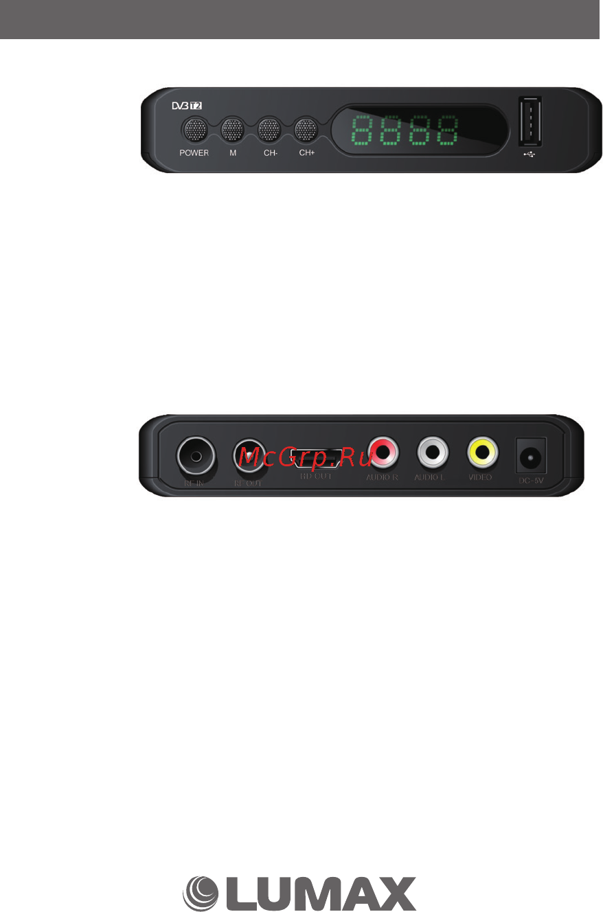 Lumax DV1108HD [7/40] Передняя и задняя панели