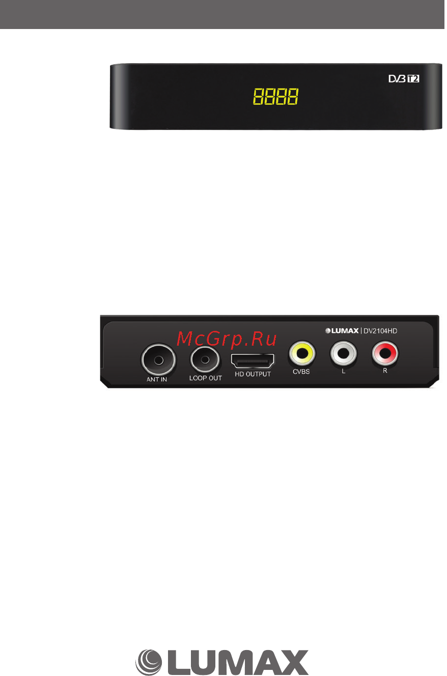 Lumax DV2104HD [7/40] Передняя и задняя панели
