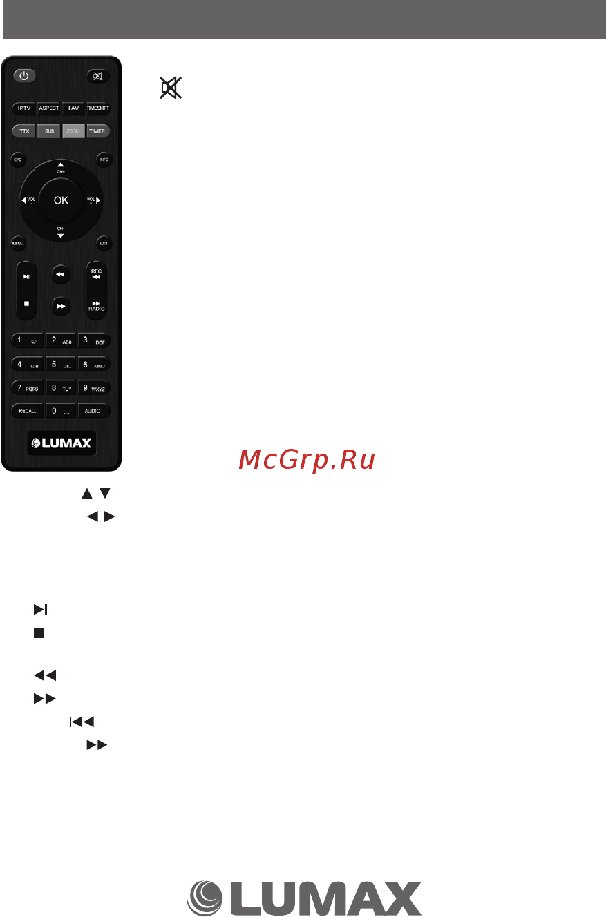 Lumax DV3205HD [8/40] Пульт дистанционного управления