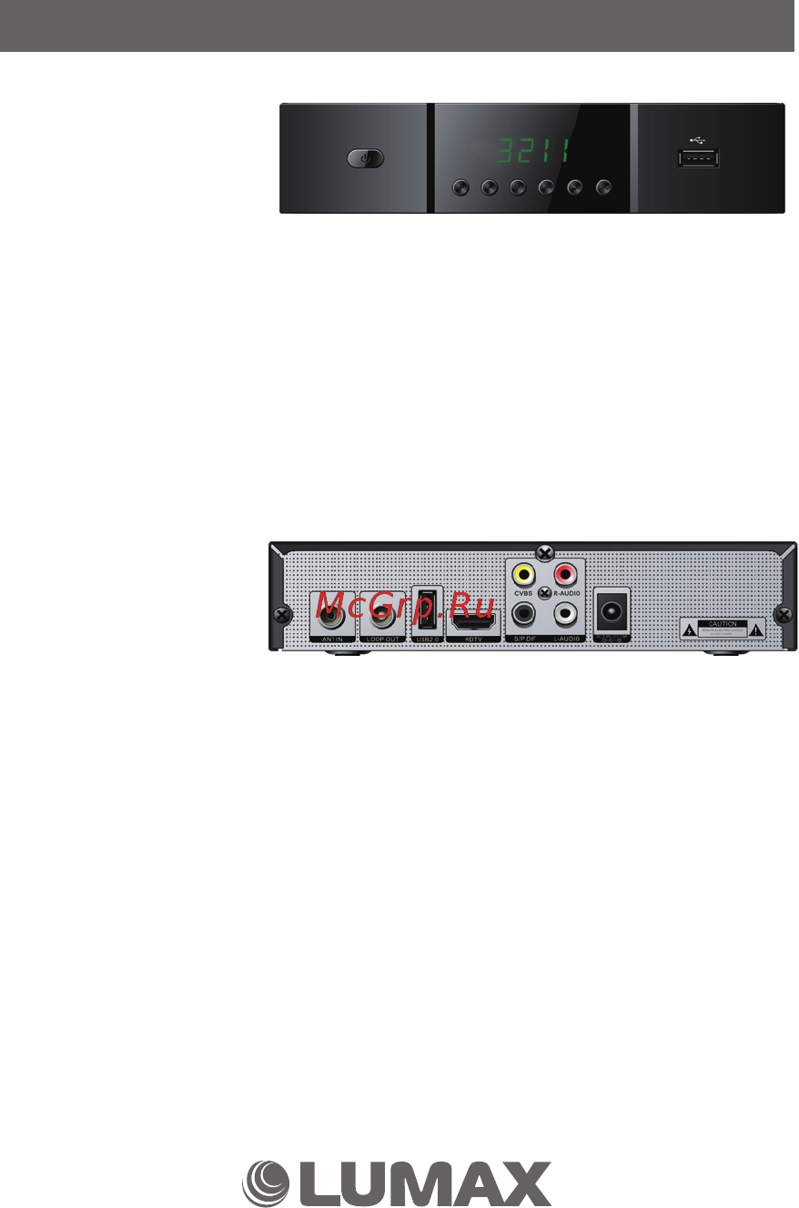 Lumax DV-3211HD [7/40] Передняя и задняя панели