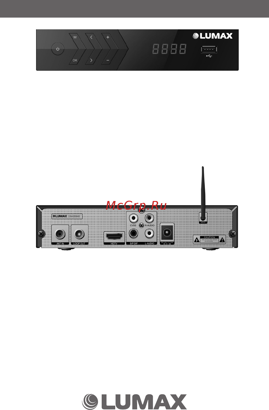 Lumax DV4205HD [7/40] Передняя и задняя панели