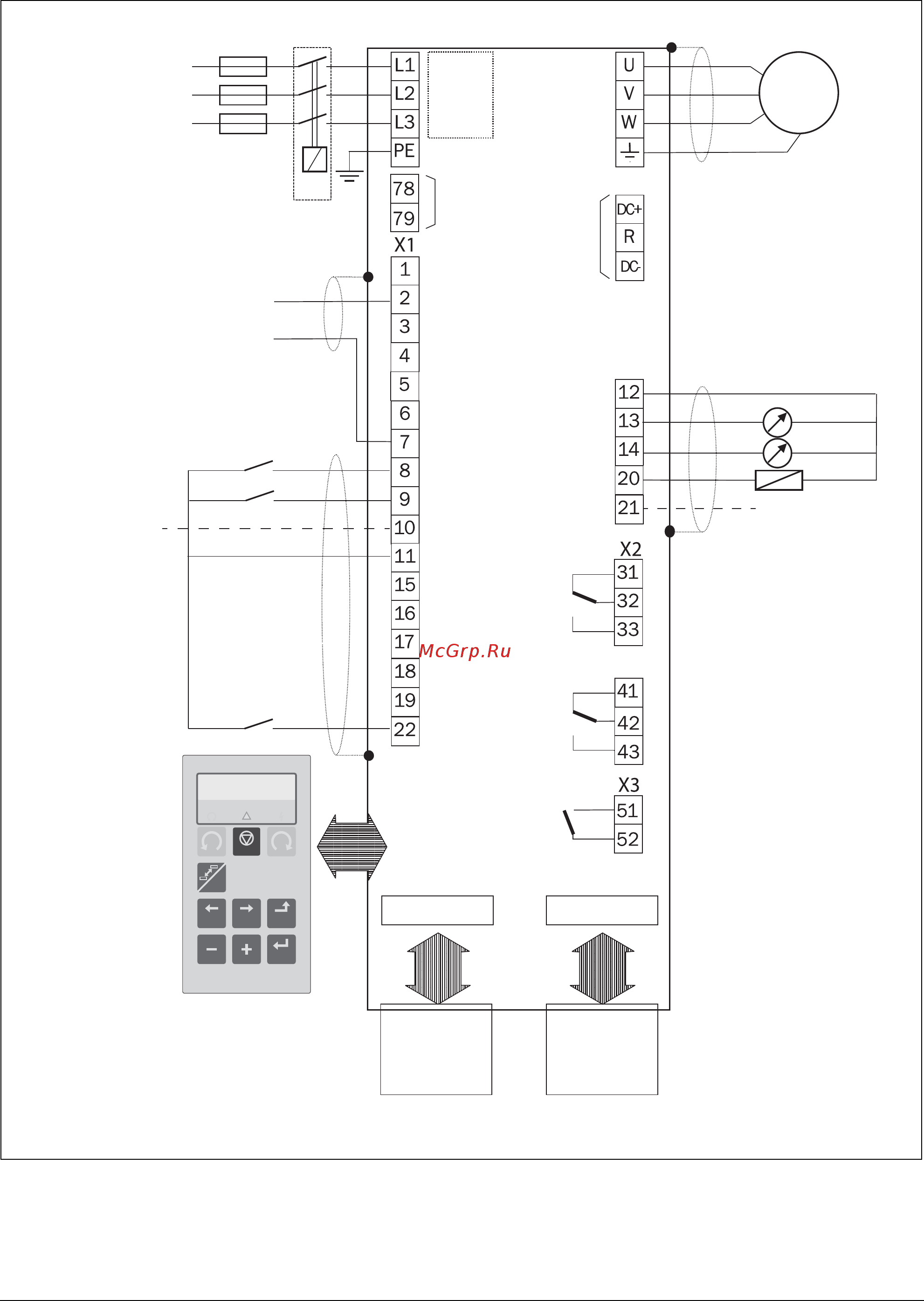 Emotron FLD48-090-54 [37/68] Fig 39 connection example