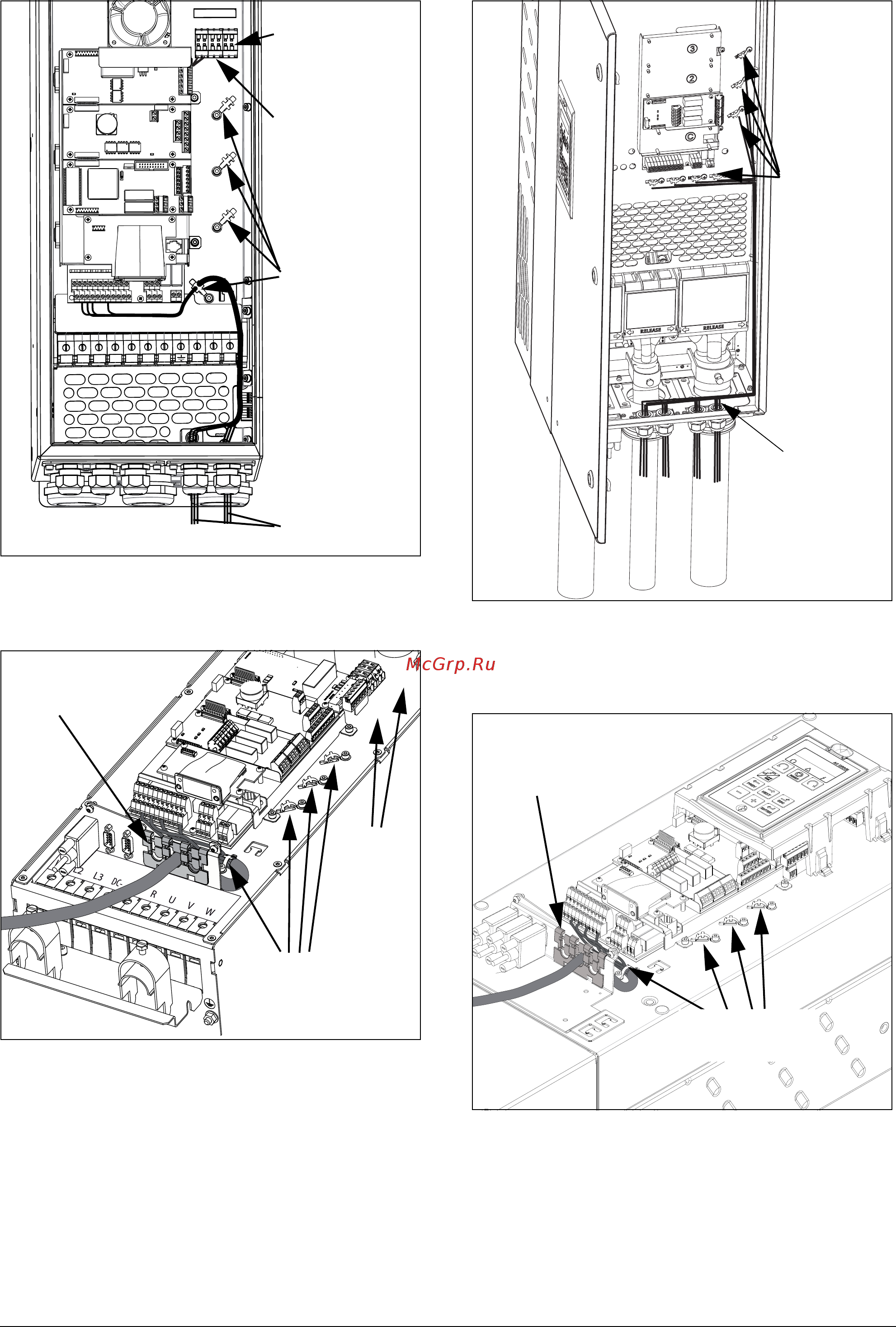 Emotron FLD48-293-20 [39/68] Fig 43 connecting the control signals fld model 061 to 074 frame size d