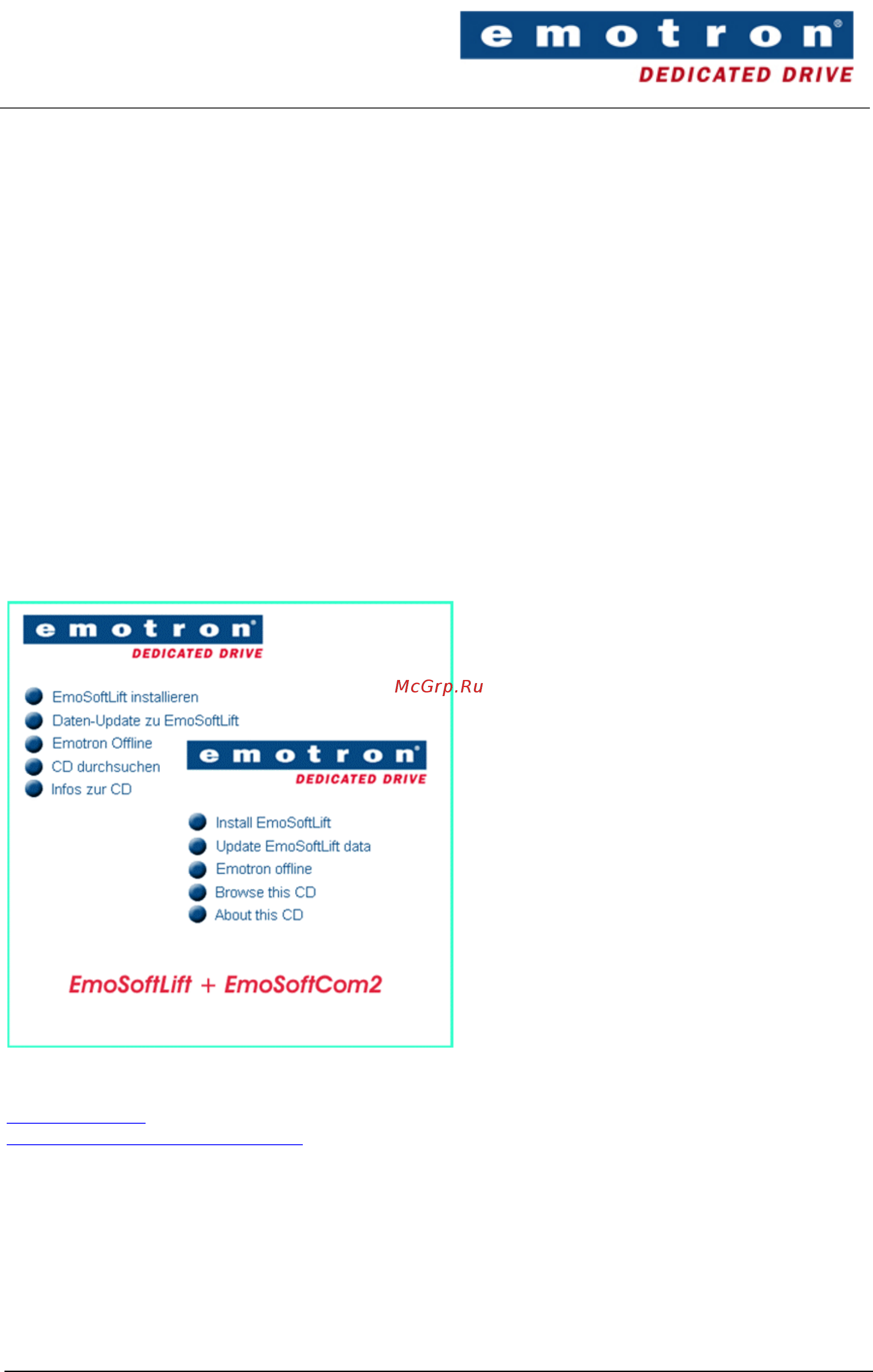 Emotron CDU/CDX 48-008 [28/82] Commissioning with emosoftlift w95 w98 me w2000 nt4 xp vista