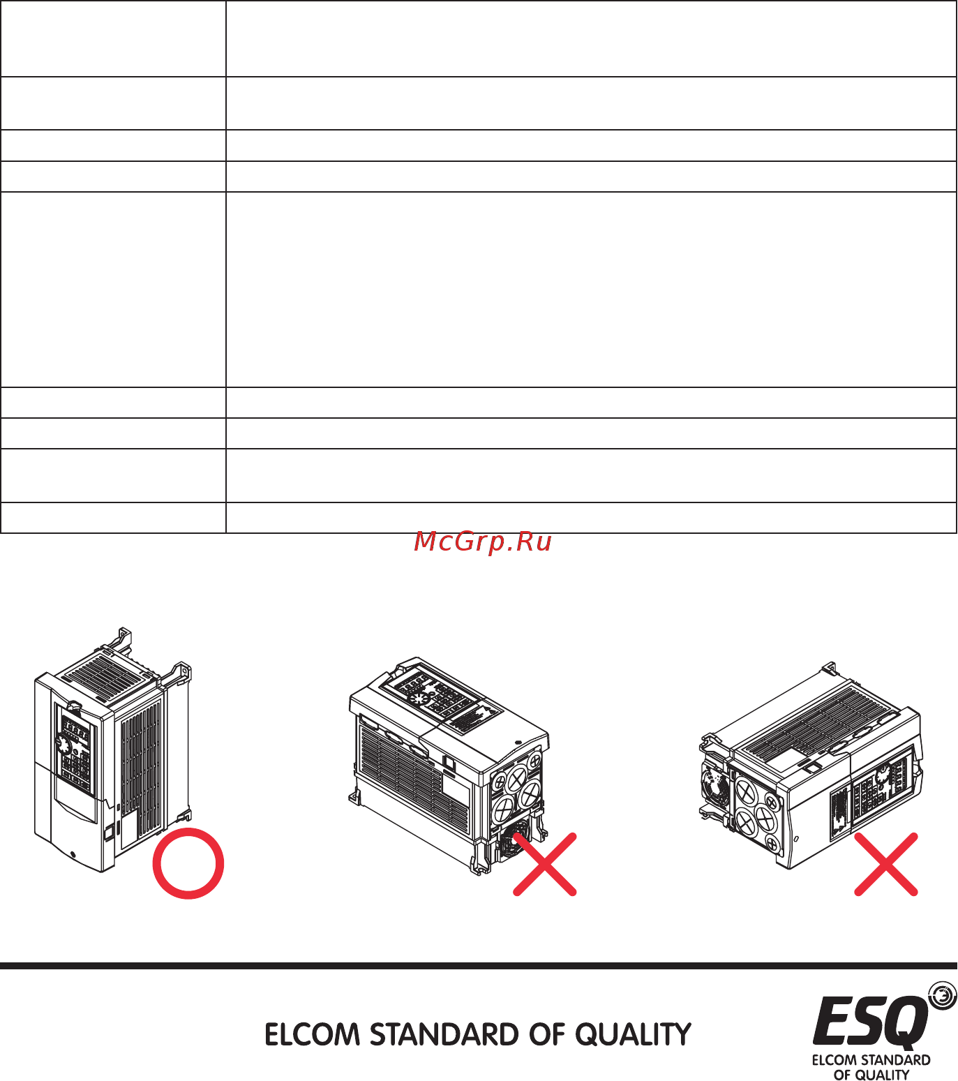 ESQ ESQ-A3000-043-3.7K/5.5KF [30/376] Особенности установки