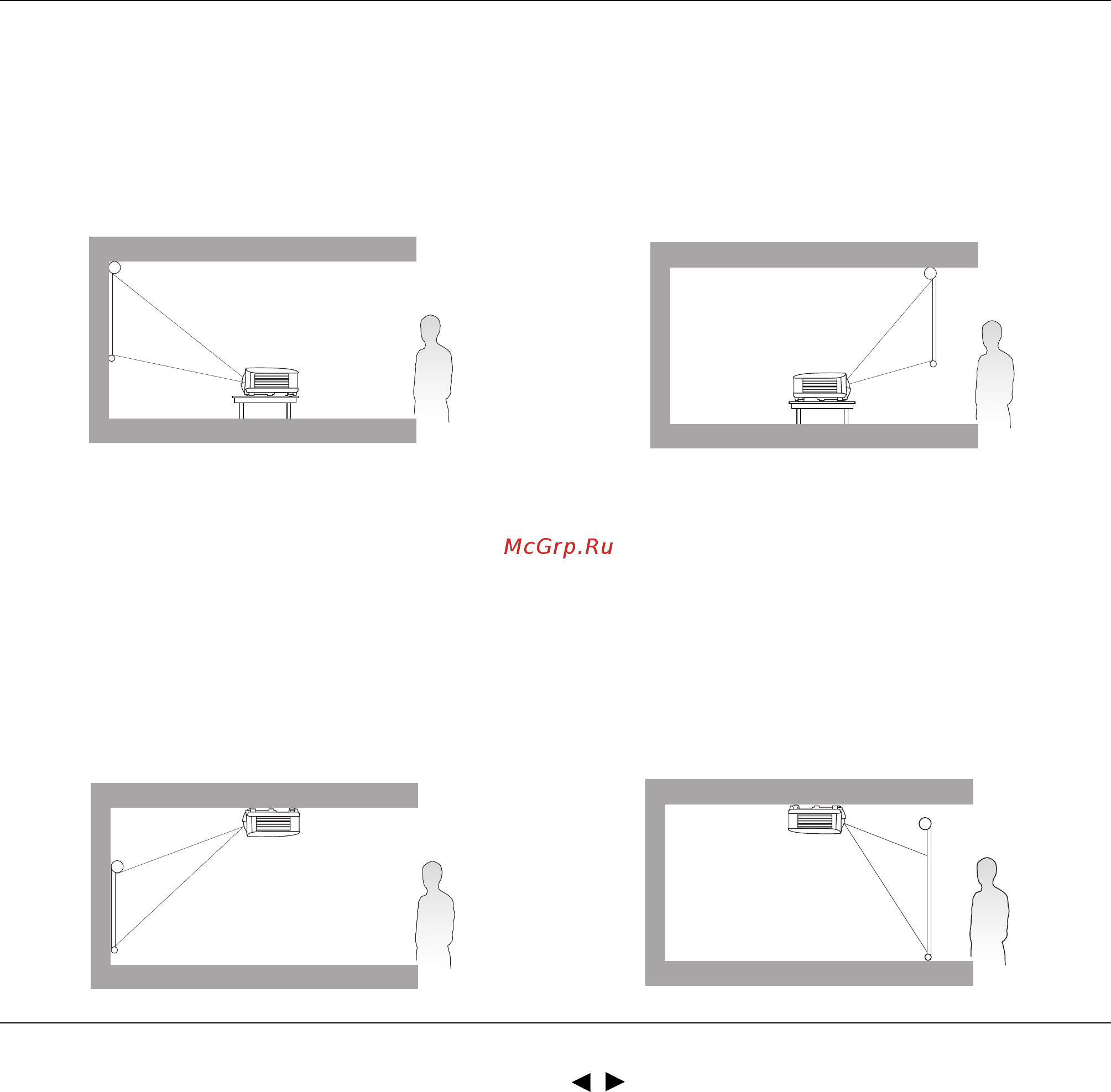 Benq MH733 [12/57] Расположение проектора