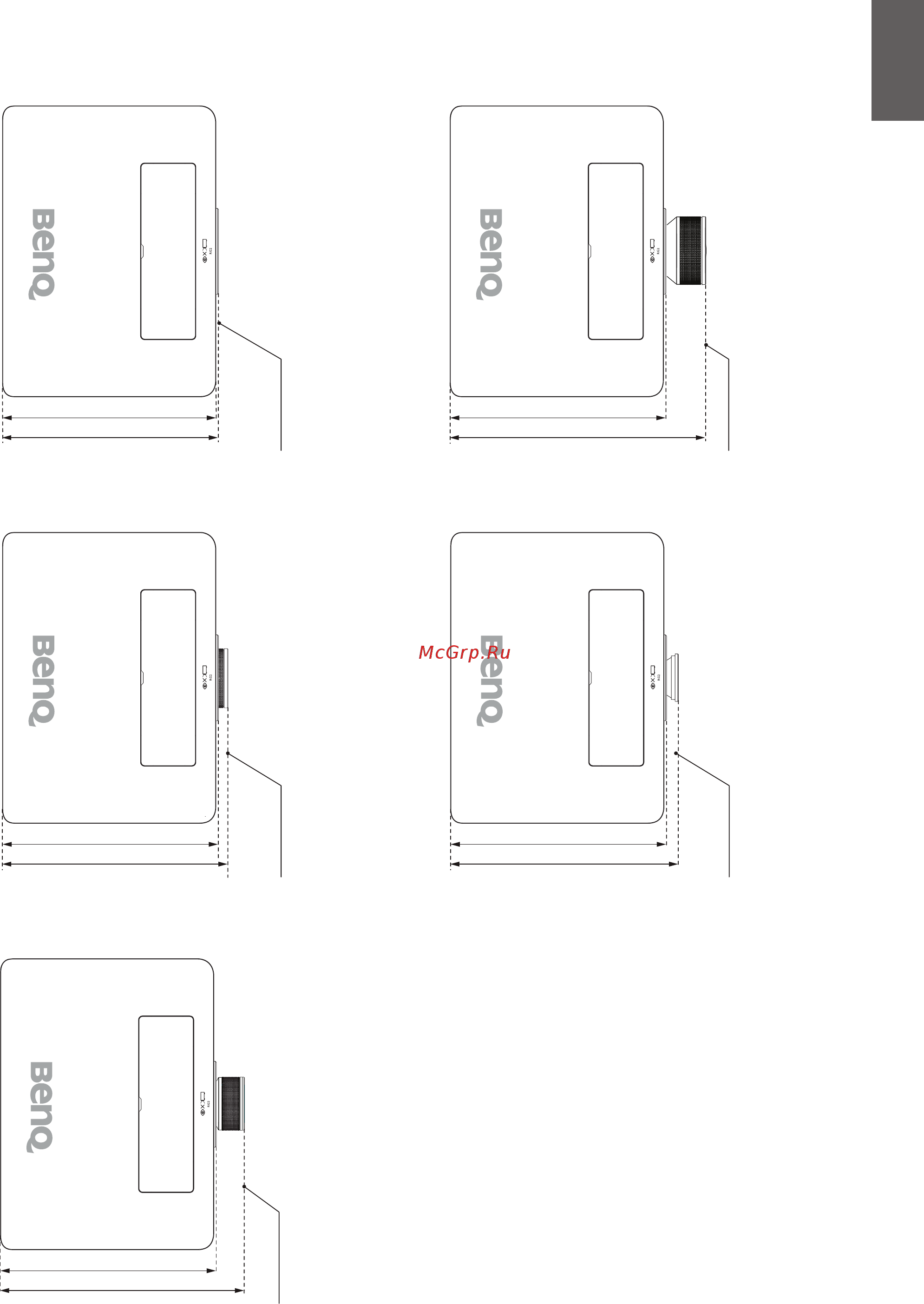 Benq PX9230 [11/14] Lens dimension
