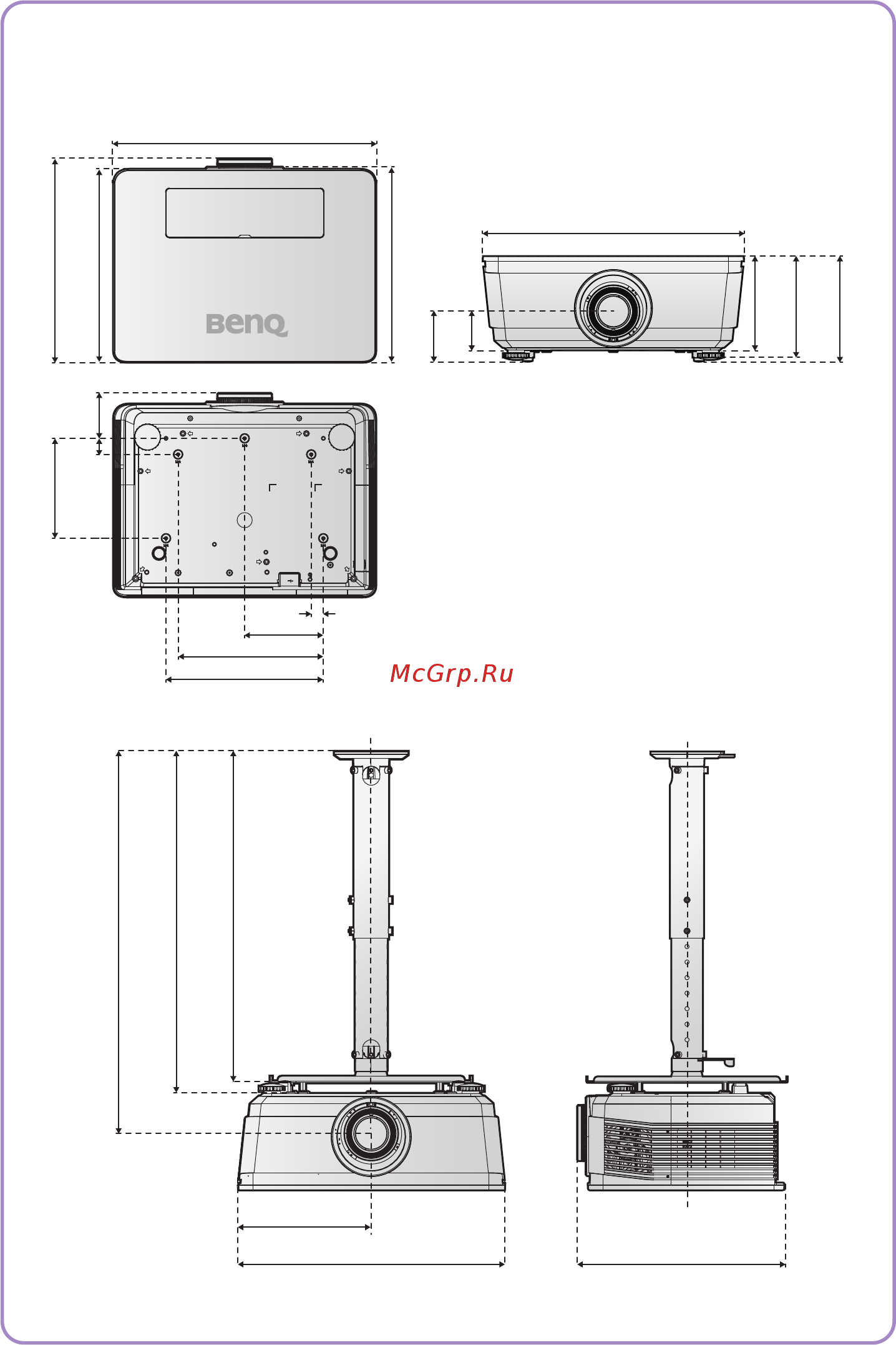Benq PU9220+ [8/24] Ceiling mount installation