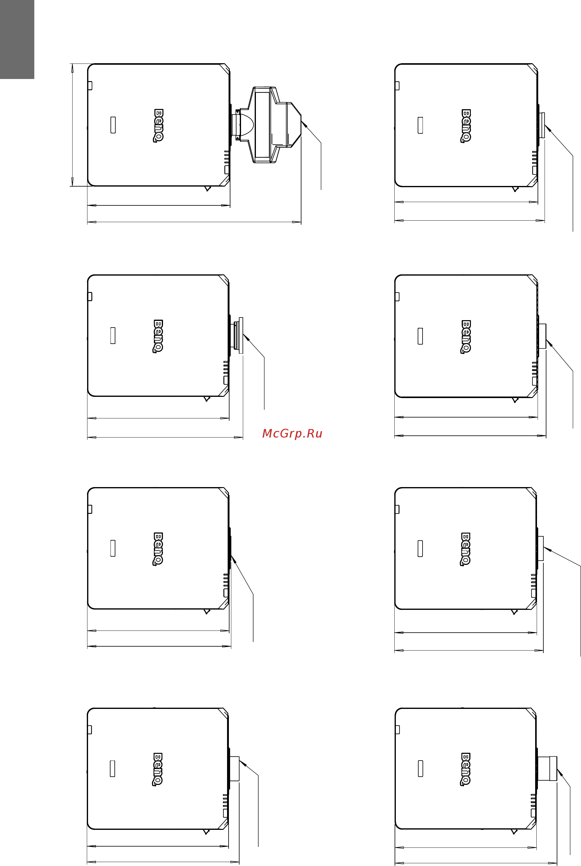 Benq LU9715 [12/17] Optional lens dimensions