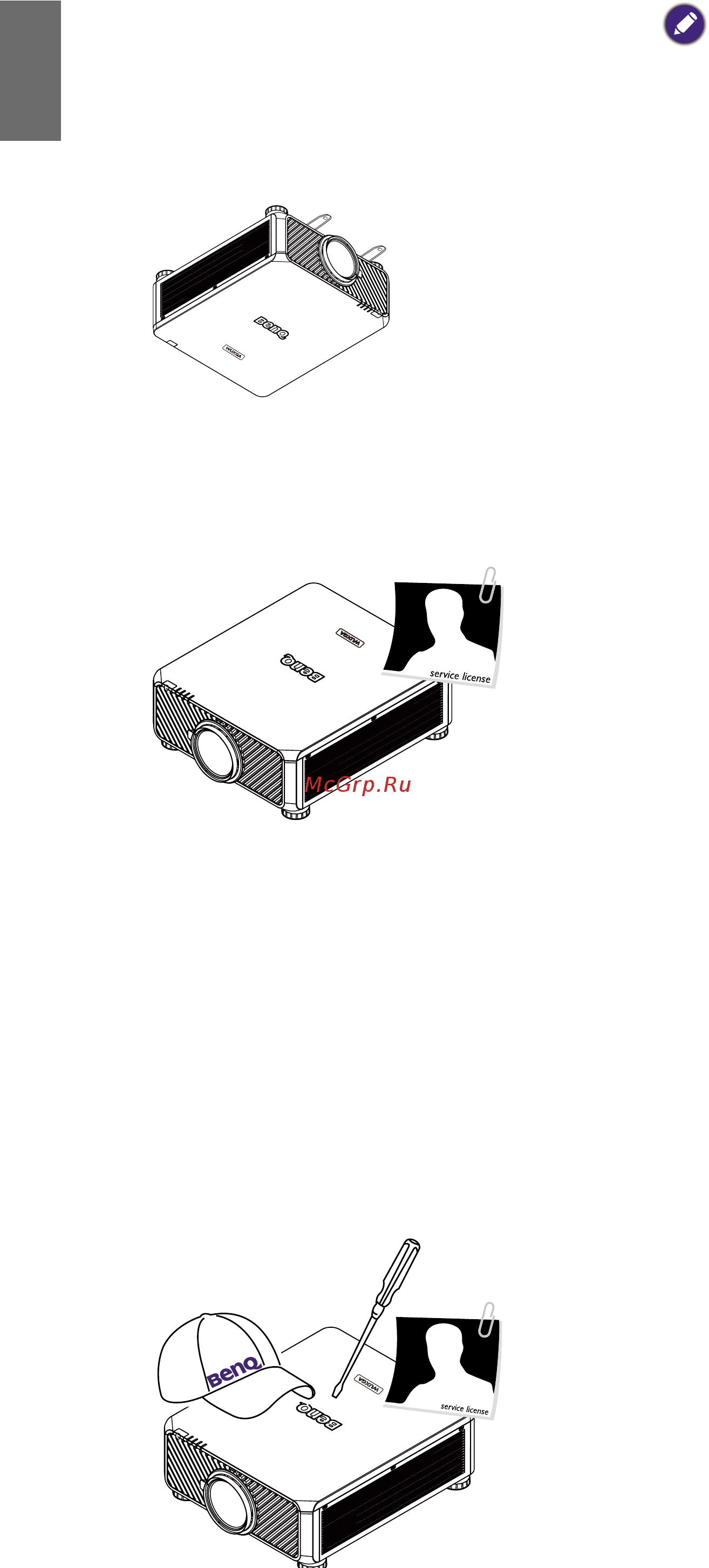 Benq LU9715 Инструкция по эксплуатации онлайн [12/96] 464722