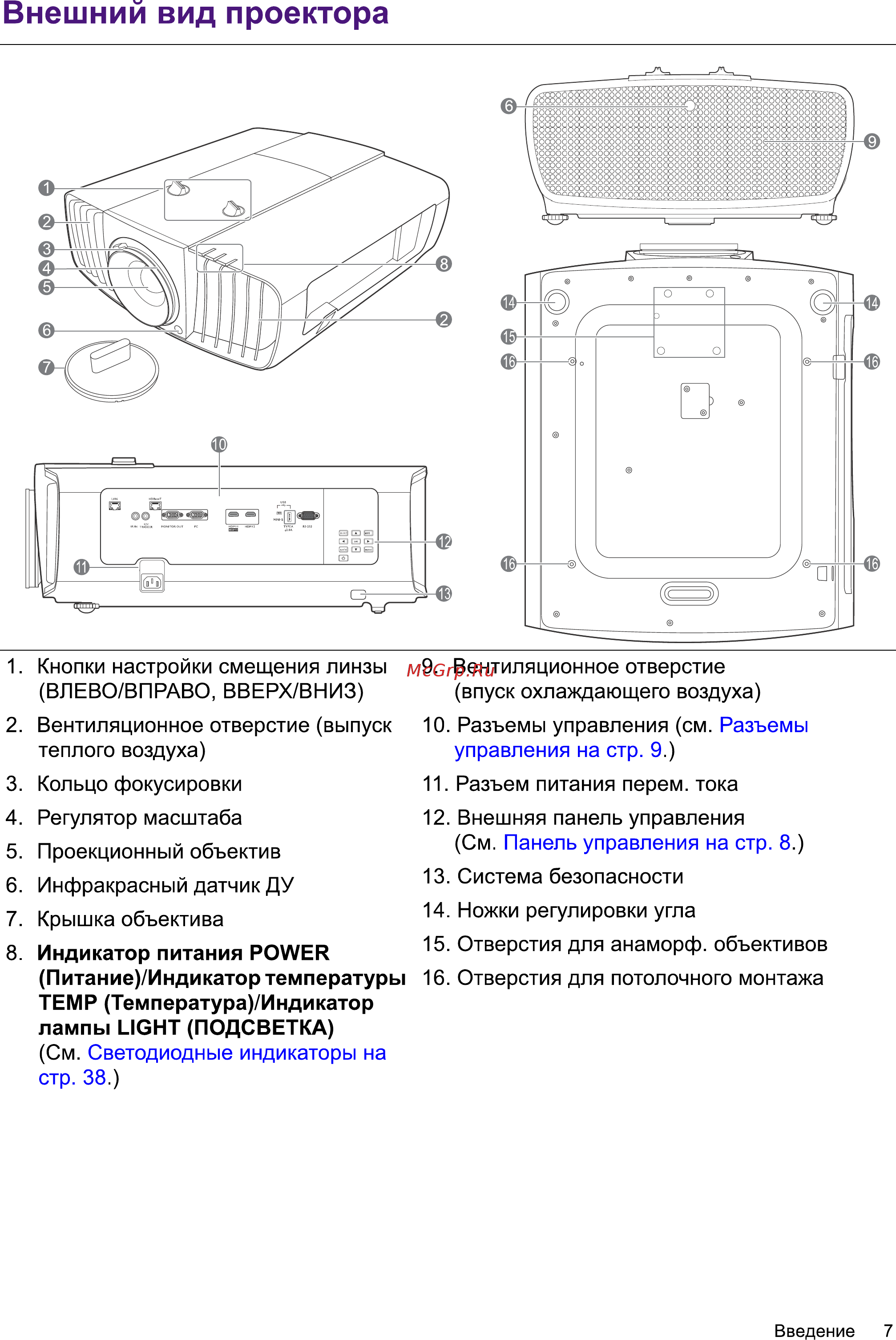 Benq LK970 Инструкция по эксплуатации онлайн [7/48] 464724