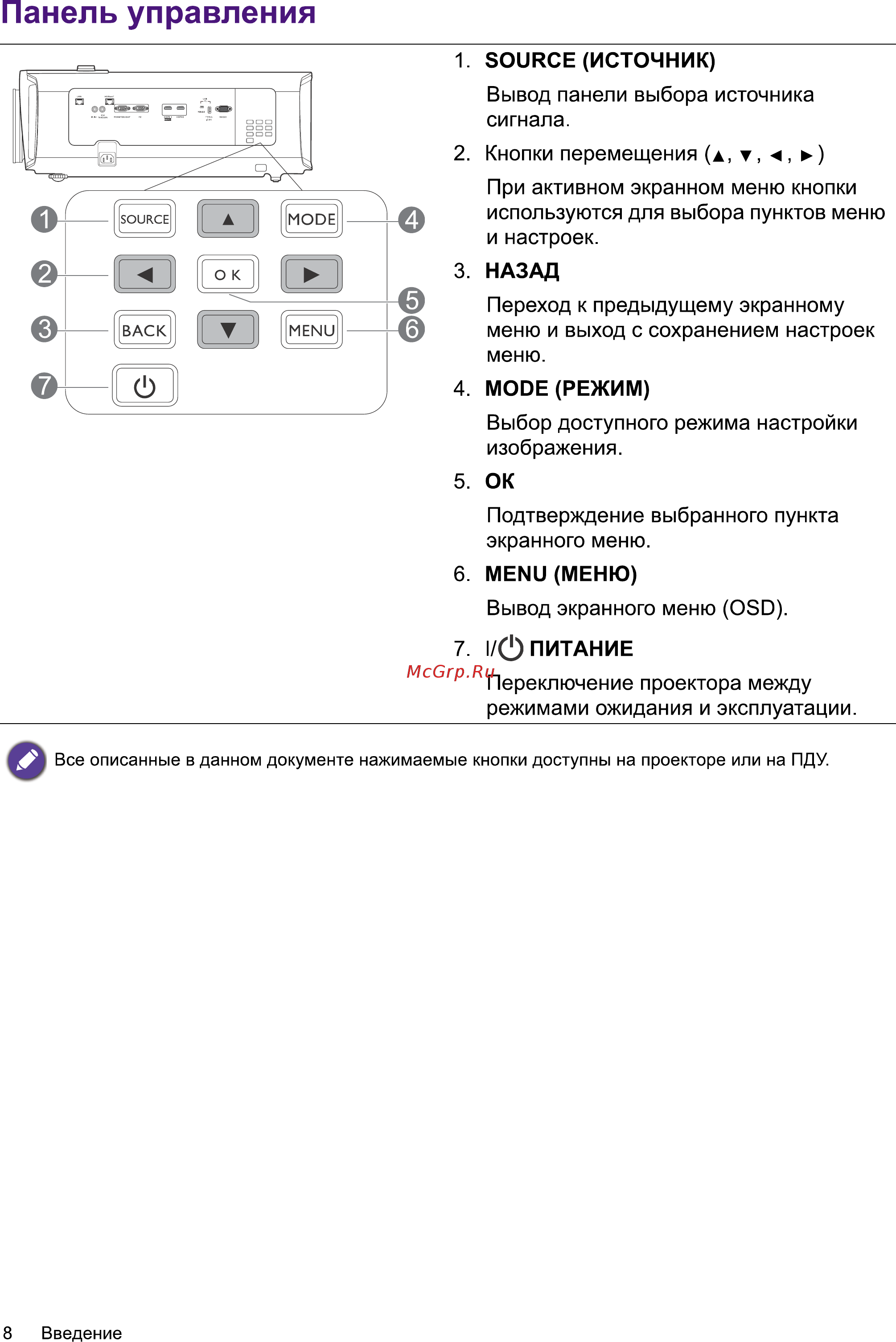 Benq LK970 Инструкция по эксплуатации онлайн [8/48] 464724